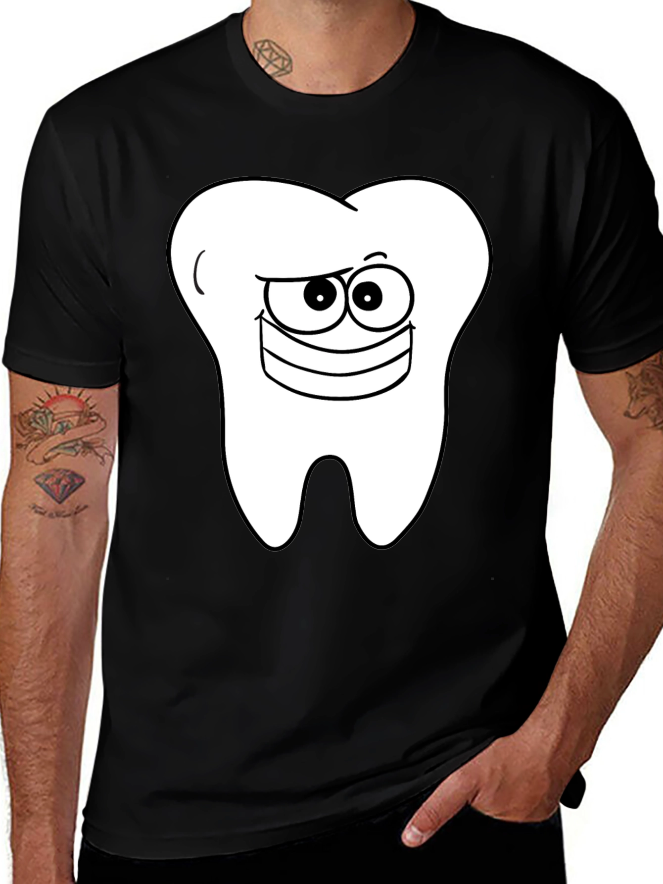 Funny Tooth Graphic T-Shirt - Dental Humor Tee