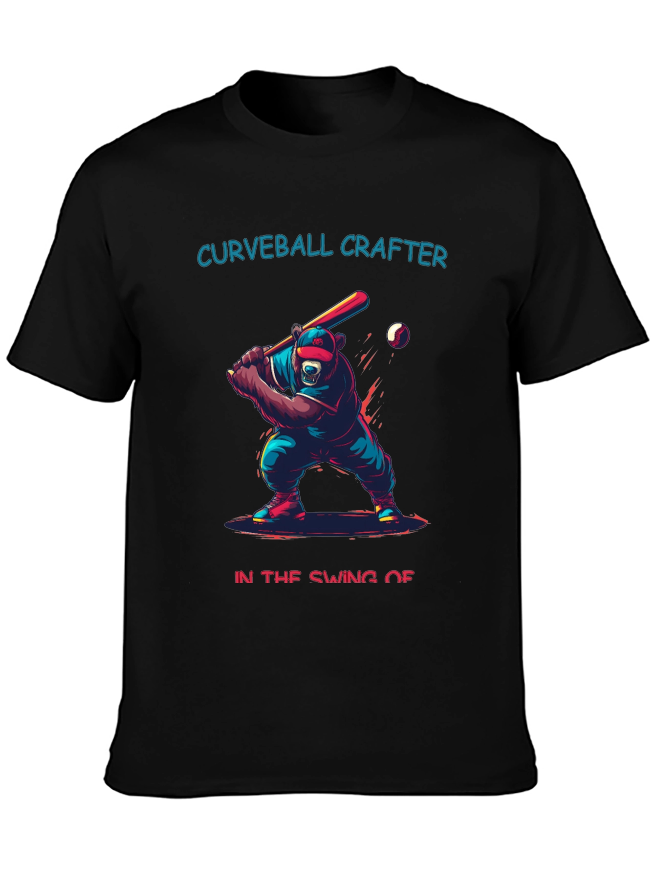 Curveball Crafter Baseball Bear T-Shirt