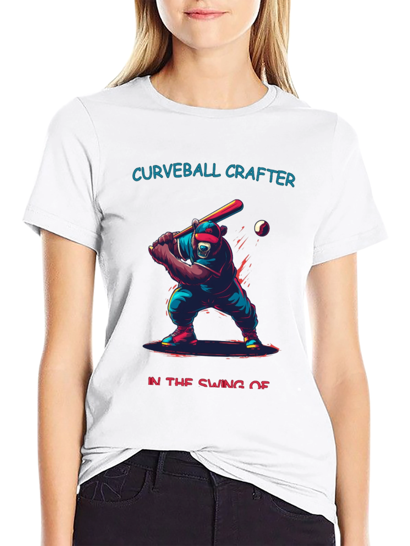 Curveball Crafter Baseball Bear T-Shirt