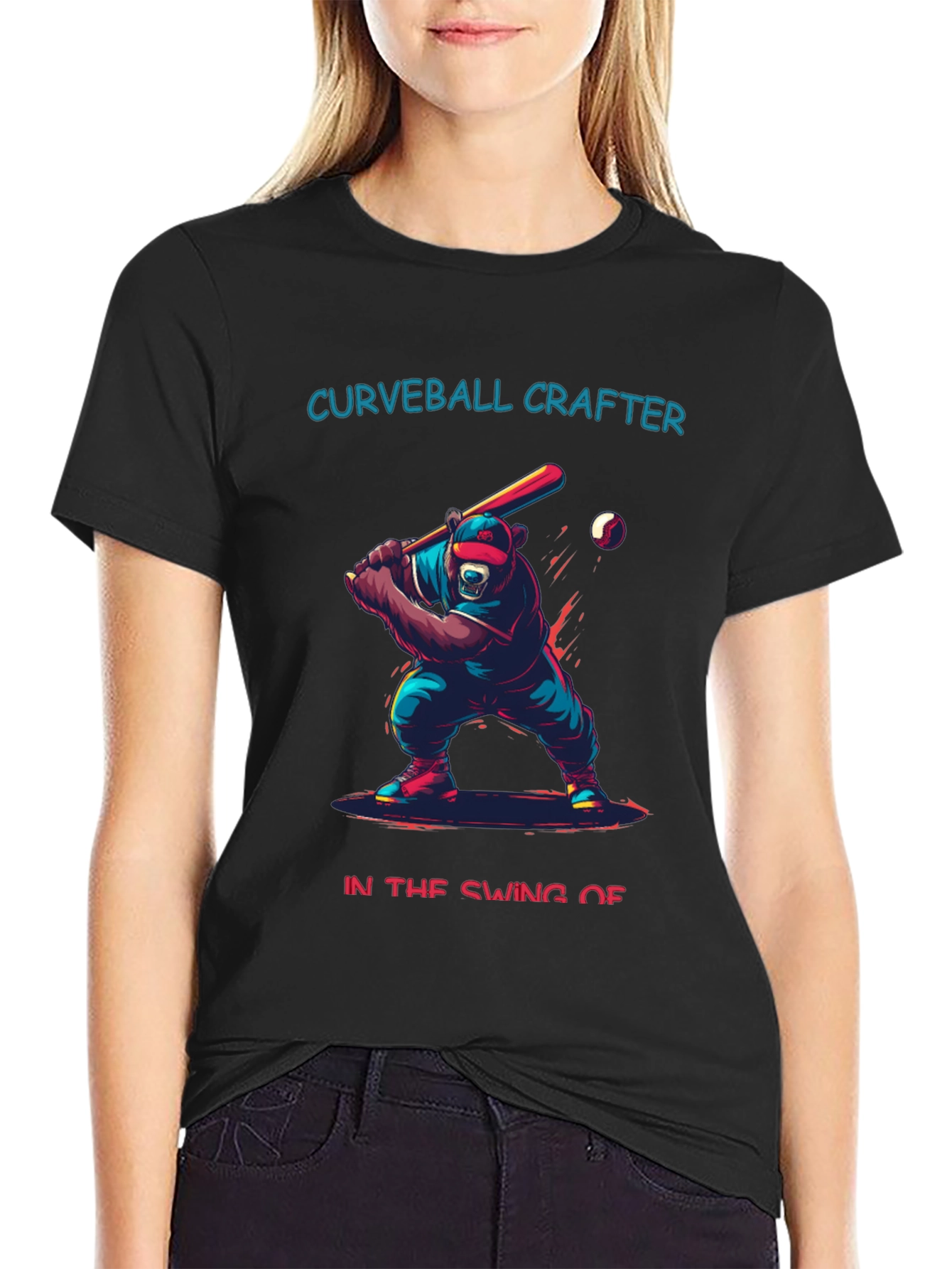 Curveball Crafter Baseball Bear T-Shirt