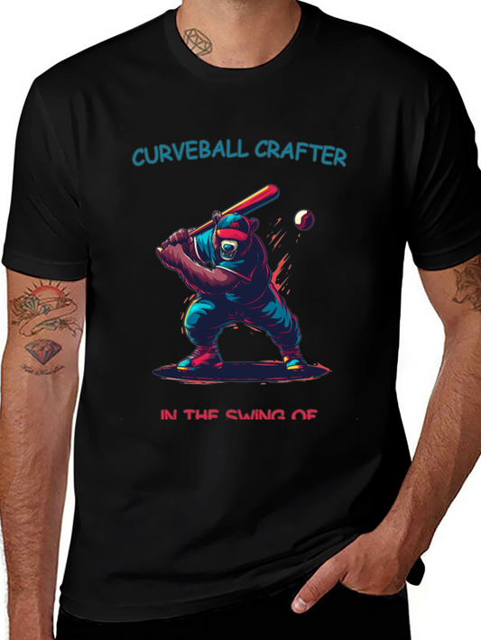 Curveball Crafter Baseball Bear T-Shirt