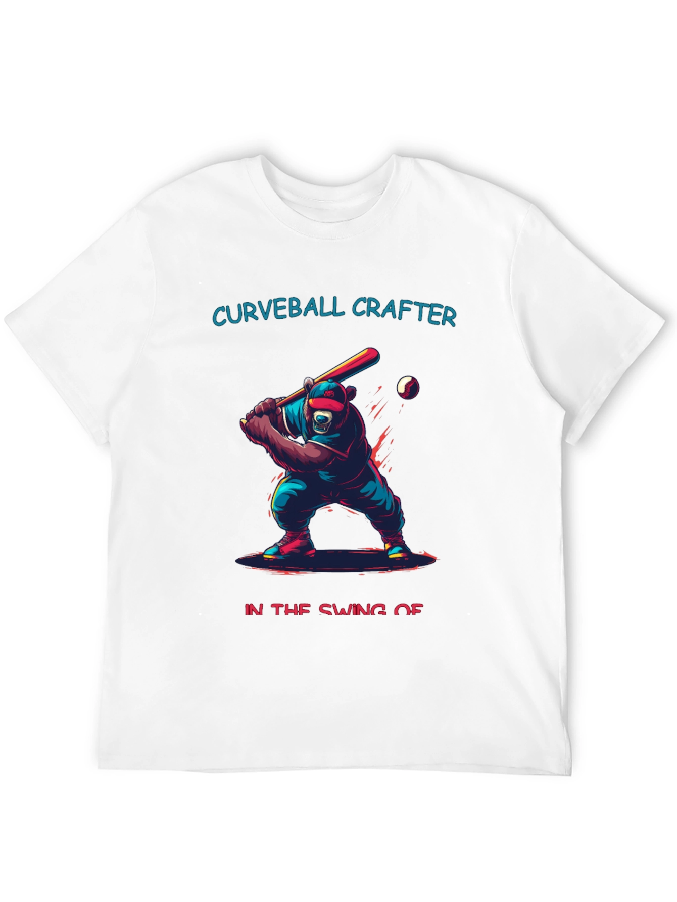 Curveball Crafter Baseball Bear T-Shirt