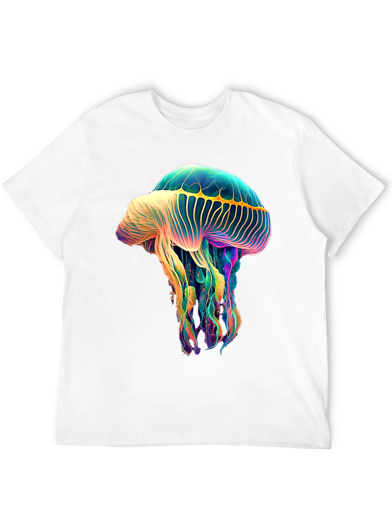 Luminous Jellyfish Graphic Tee - Unique Black T-Shirt