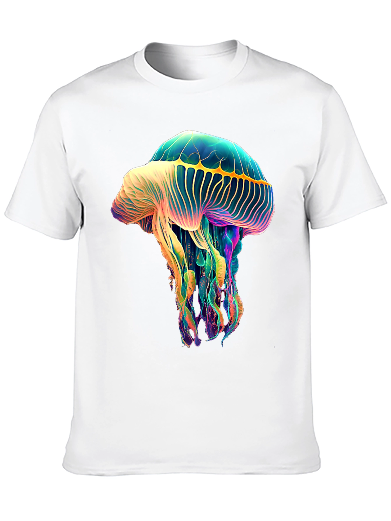 Luminous Jellyfish Graphic Tee - Unique Black T-Shirt