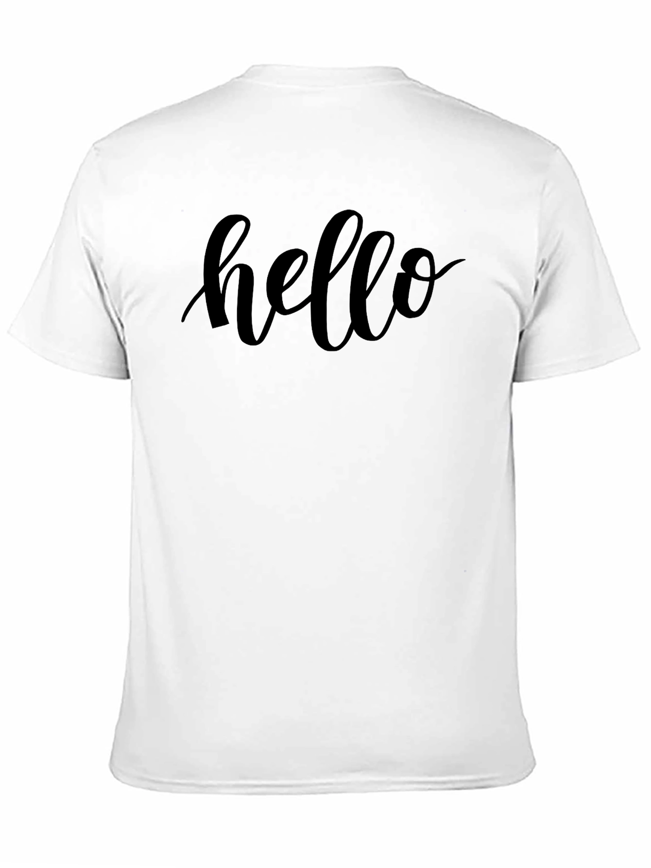 Hello Black T-Shirt Casual Style