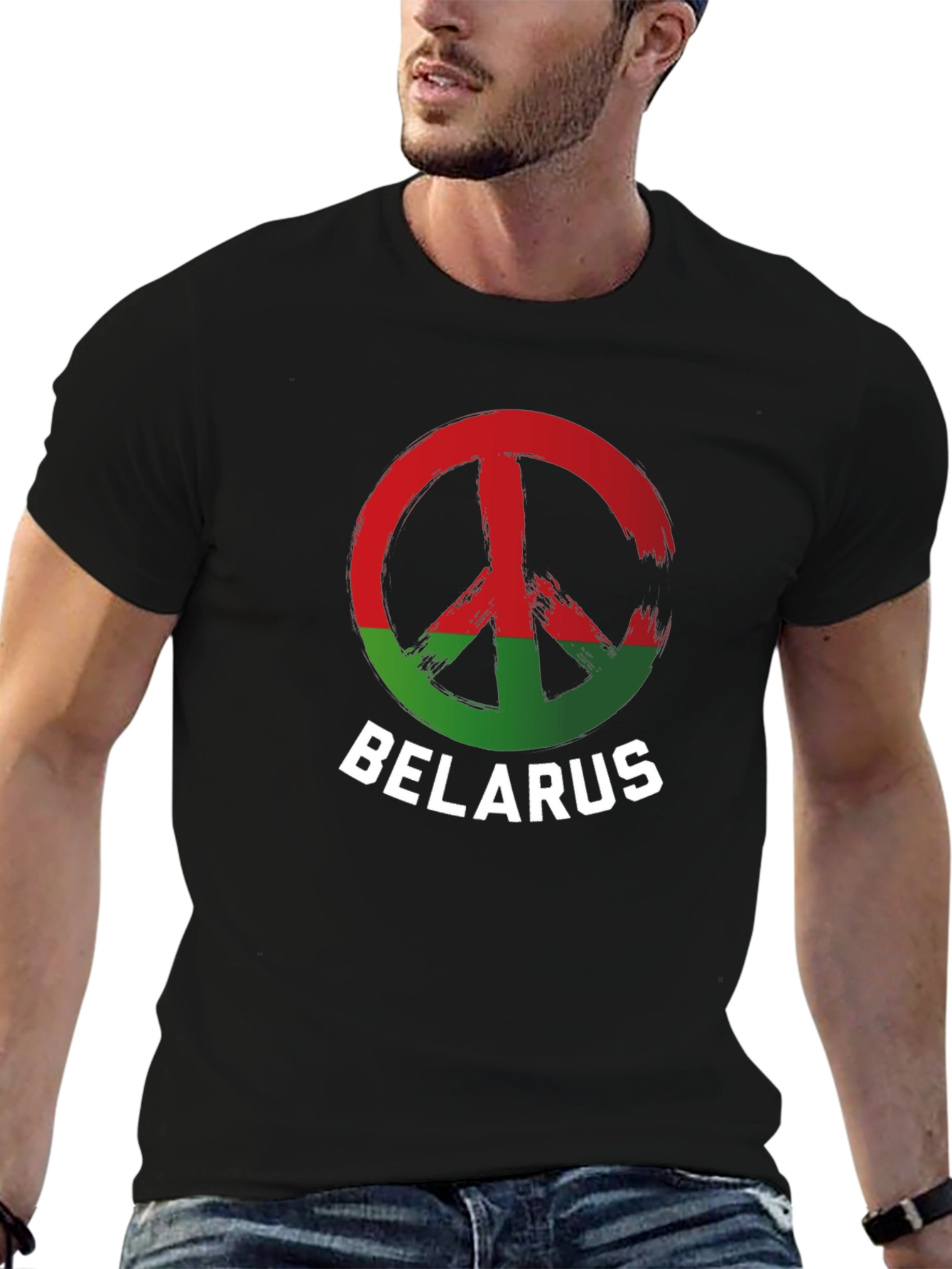 Belarus Peace Sign T-Shirt - Red & Green Symbol