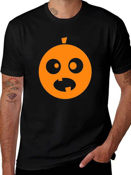Funny Halloween Pumpkin Face Black T-Shirt