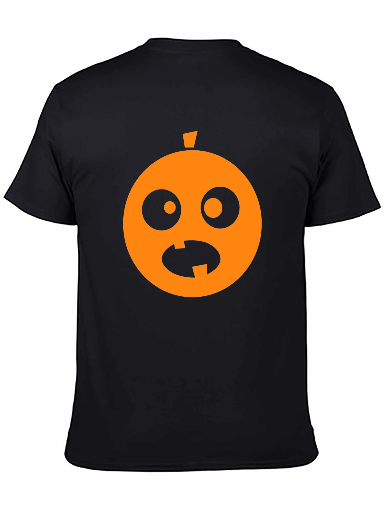 Funny Halloween Pumpkin Face Black T-Shirt