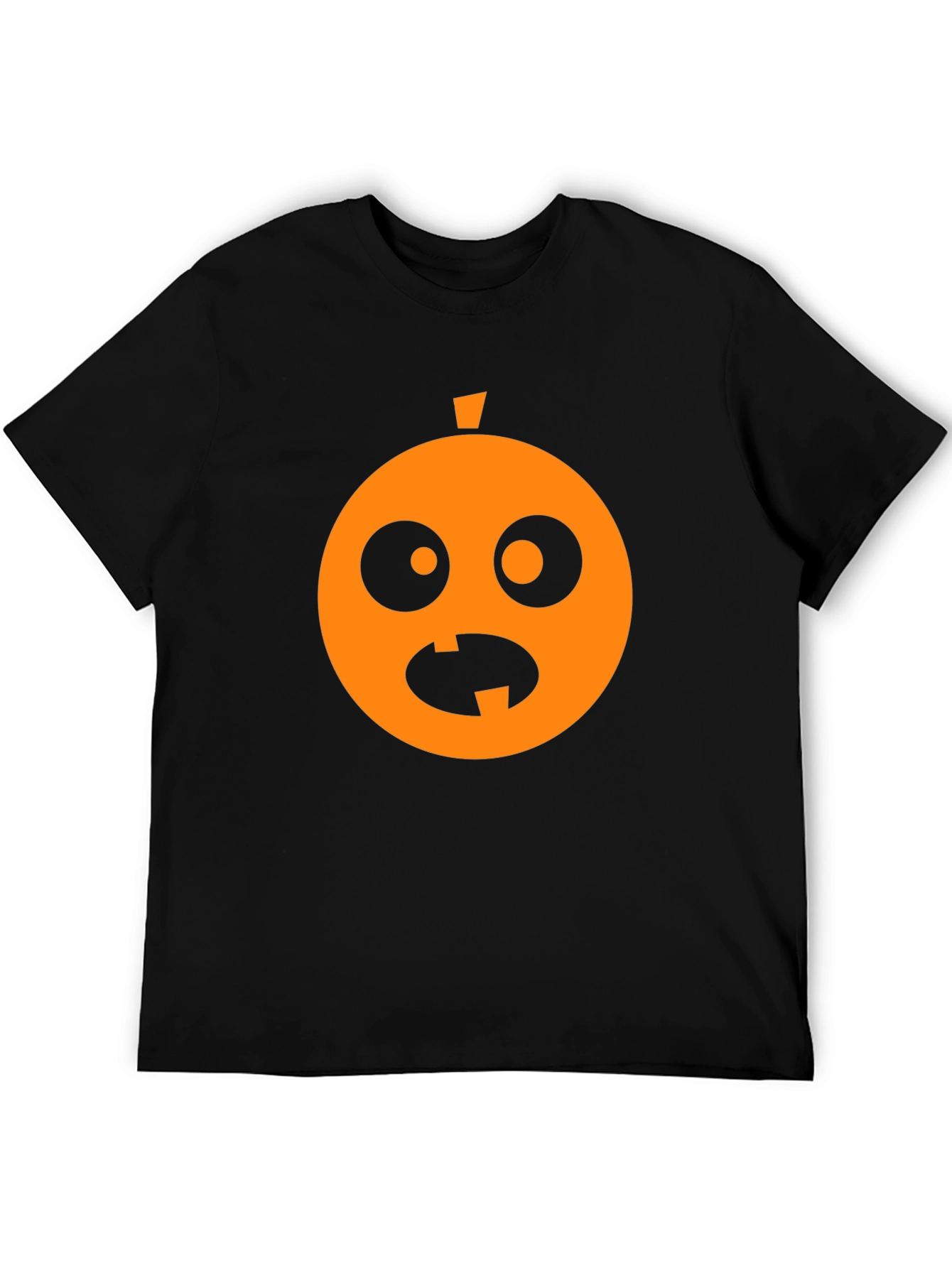 Funny Halloween Pumpkin Face Black T-Shirt