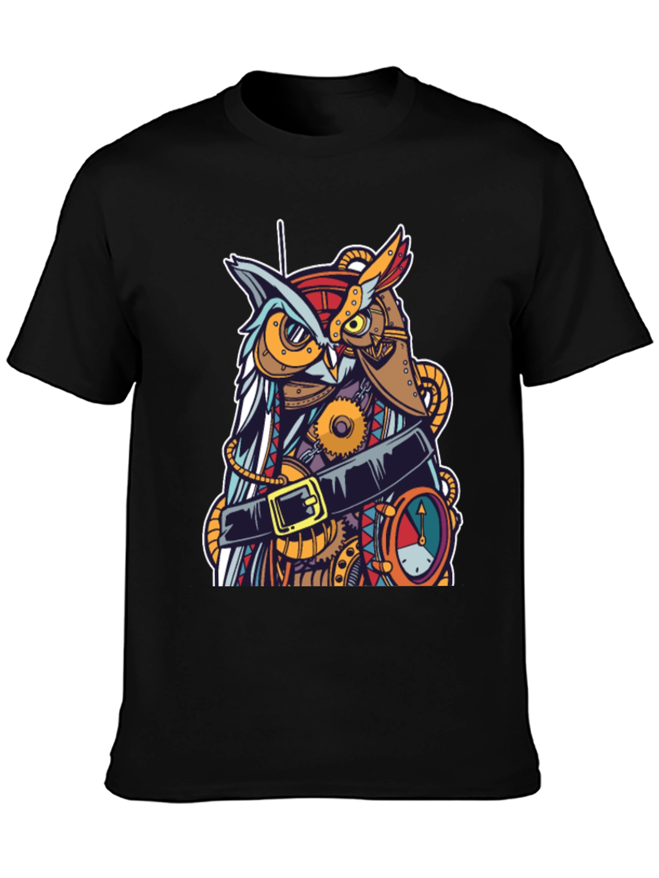 Steampunk Owl Graphic T-Shirt