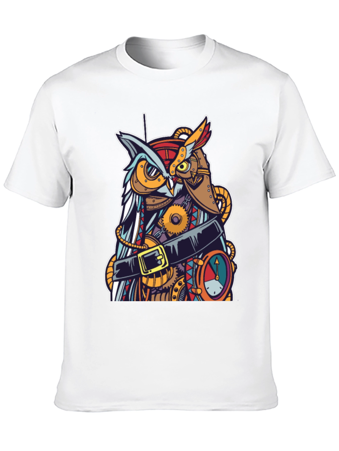 Steampunk Owl Graphic T-Shirt