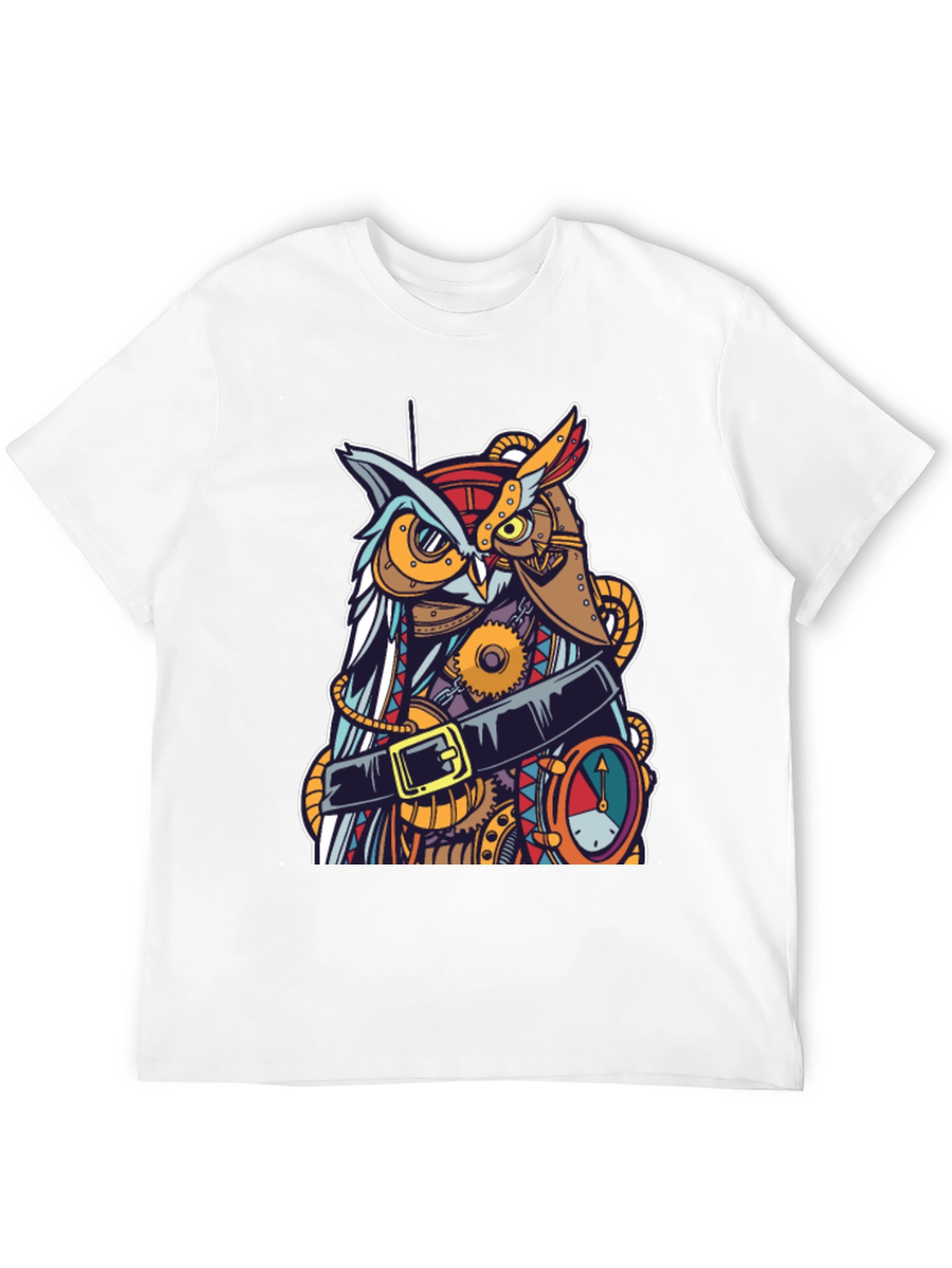 Steampunk Owl Graphic T-Shirt