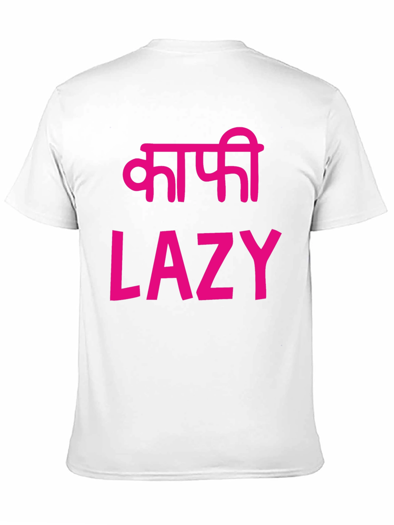 Lazy T-Shirt - Black with Pink Print