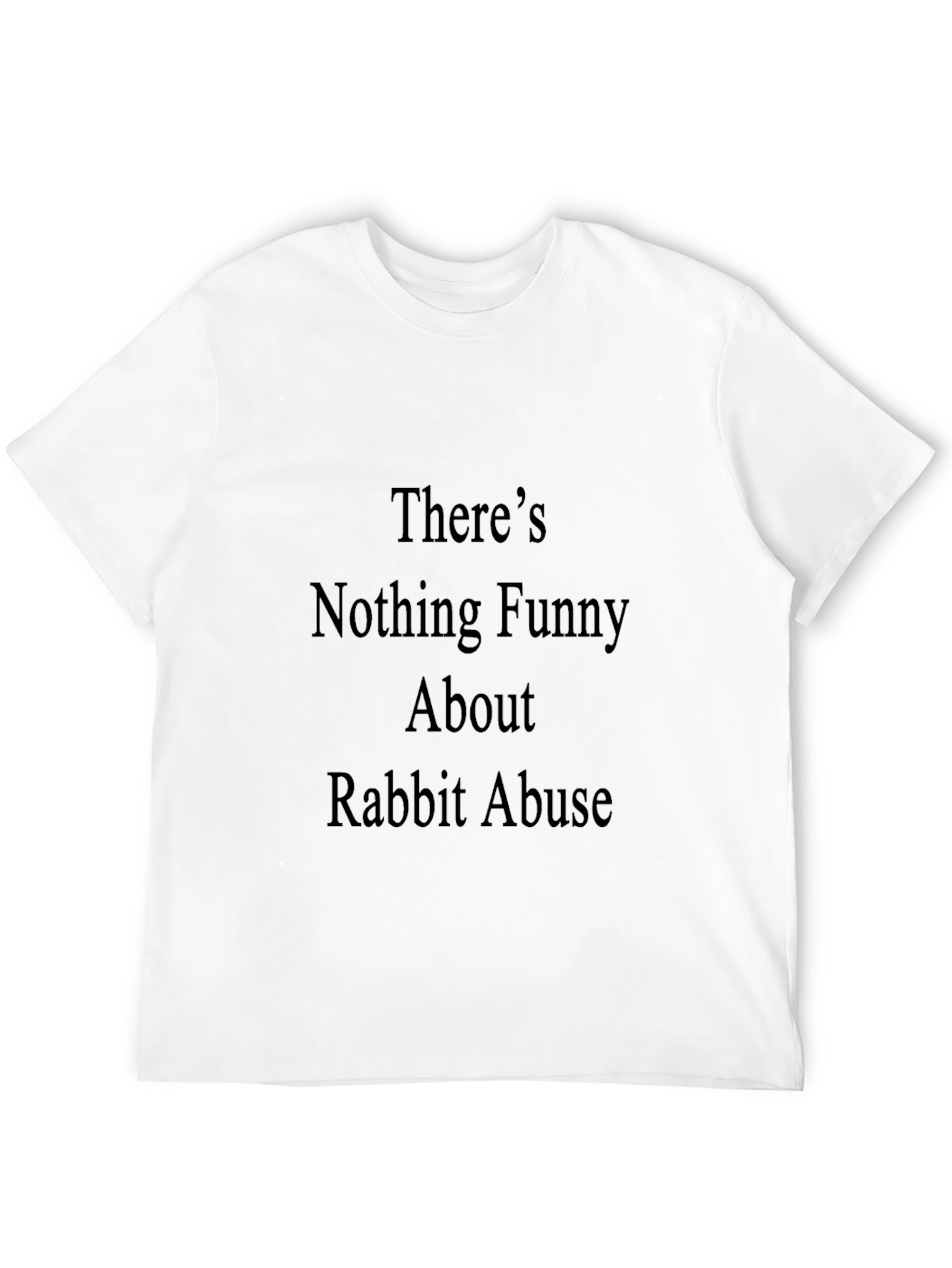 Rabbit Abuse Awareness T-Shirt - Black Cotton Tee