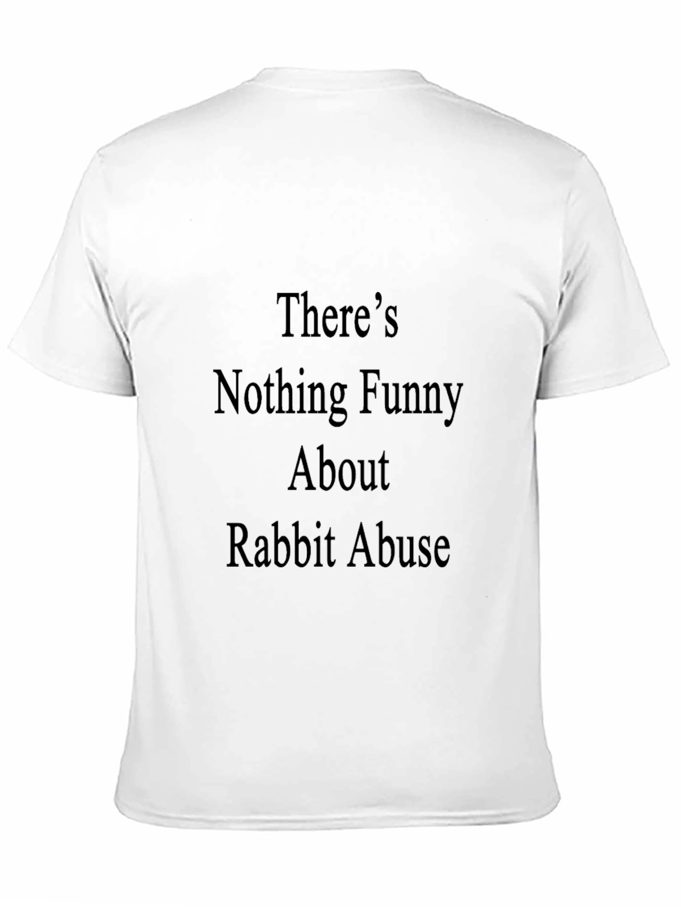 Rabbit Abuse Awareness T-Shirt - Black Cotton Tee