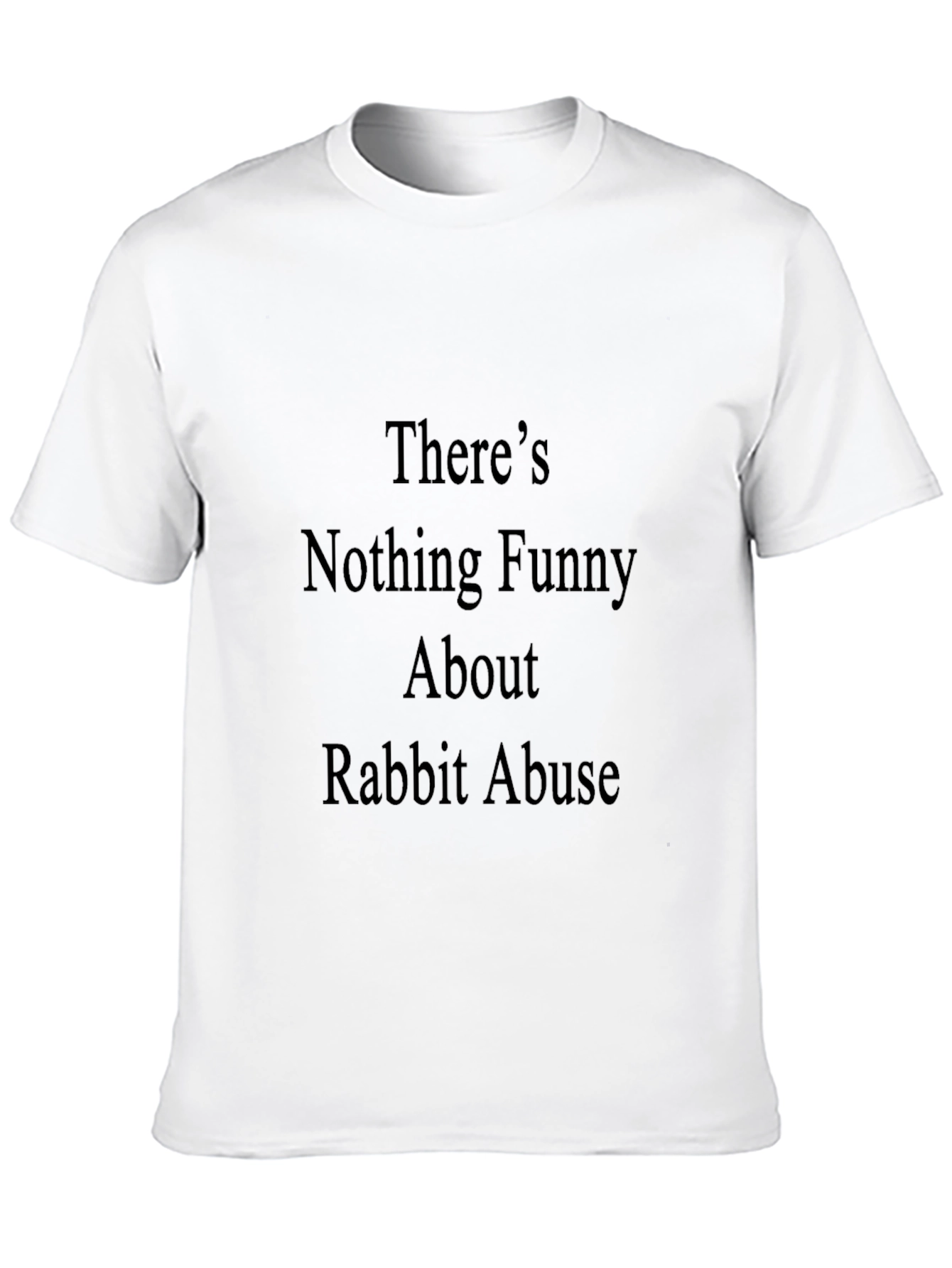 Rabbit Abuse Awareness T-Shirt - Black Cotton Tee
