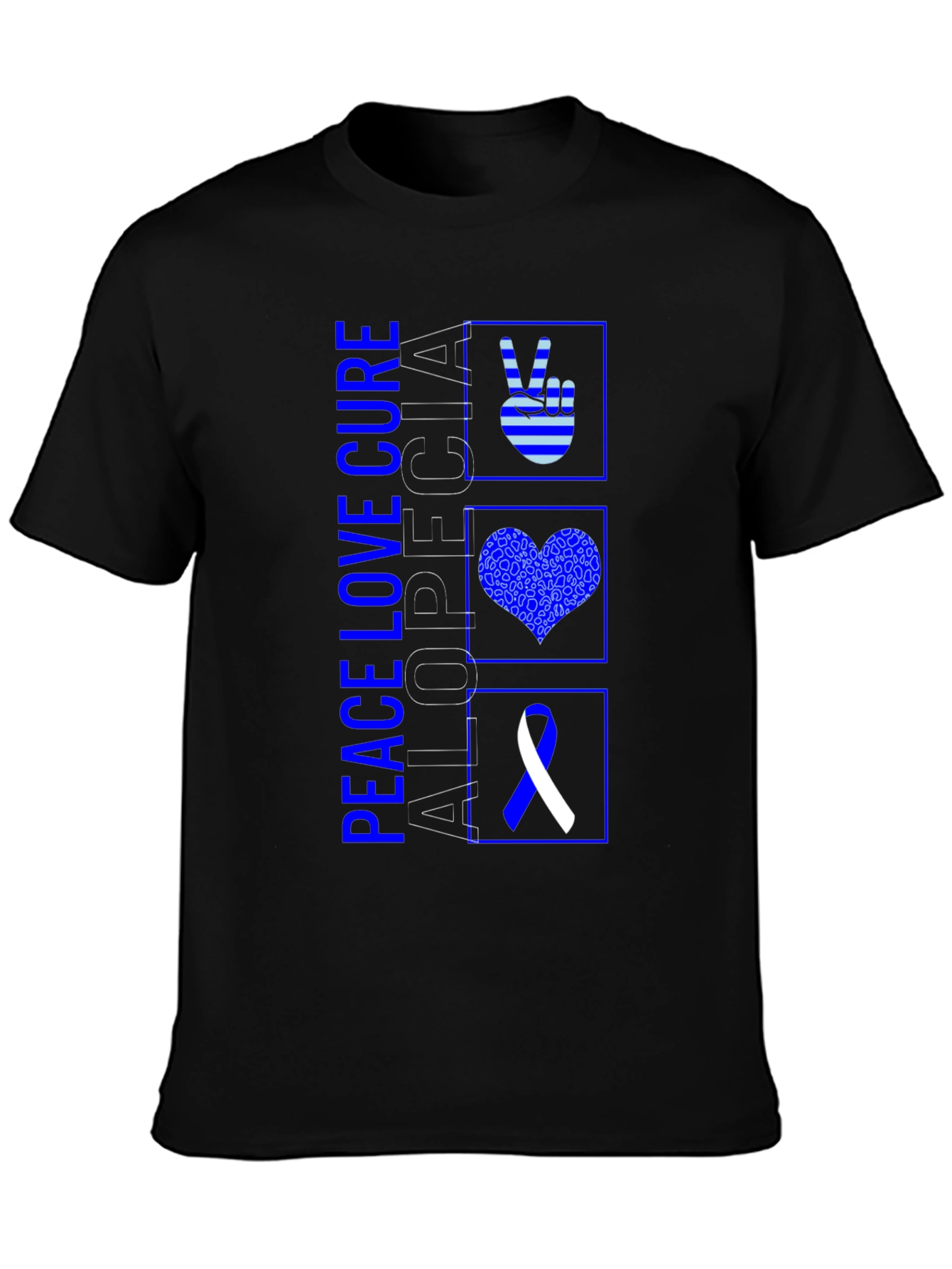 Alopecia Awareness Black Graphic Tee