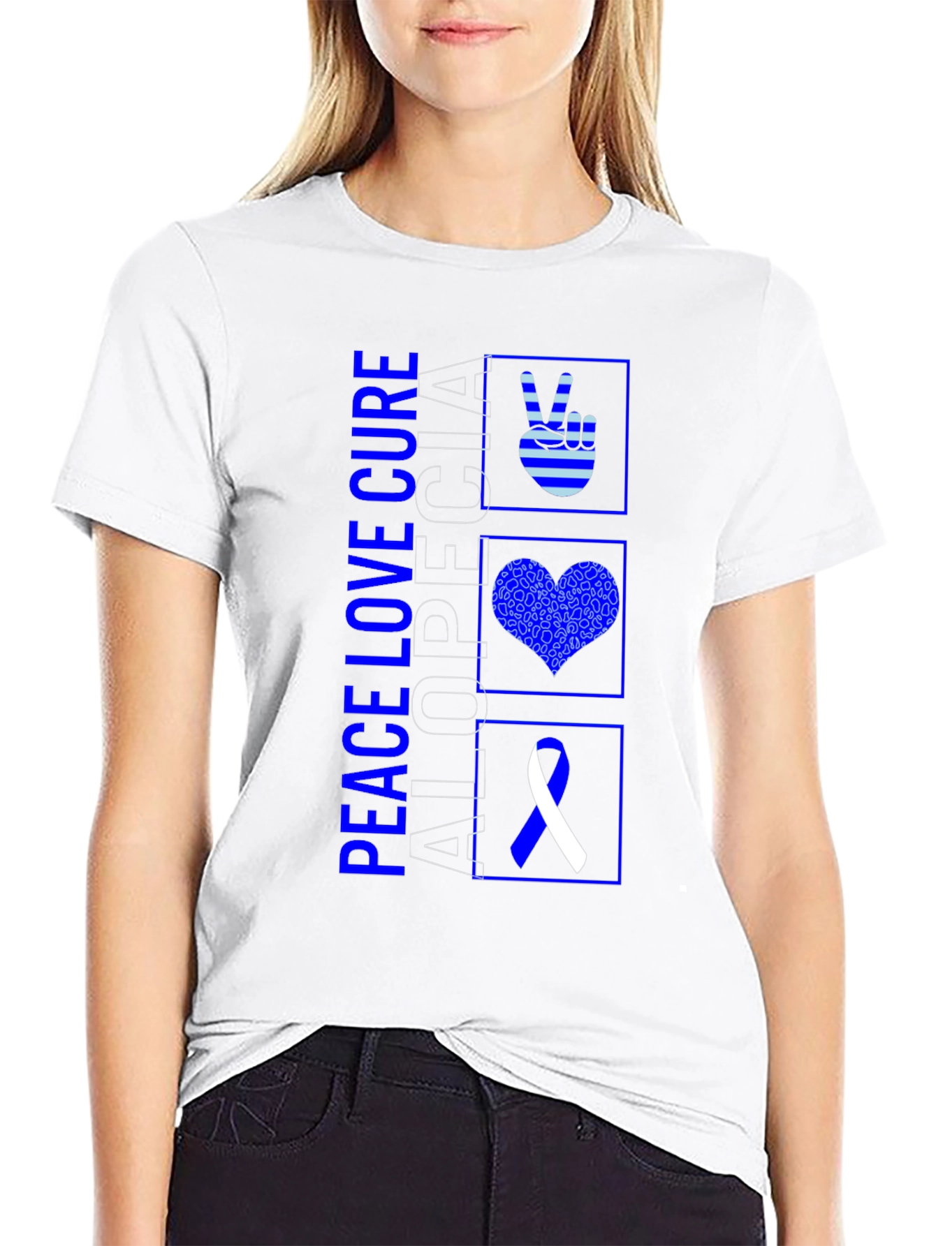 Alopecia Awareness Black Graphic Tee
