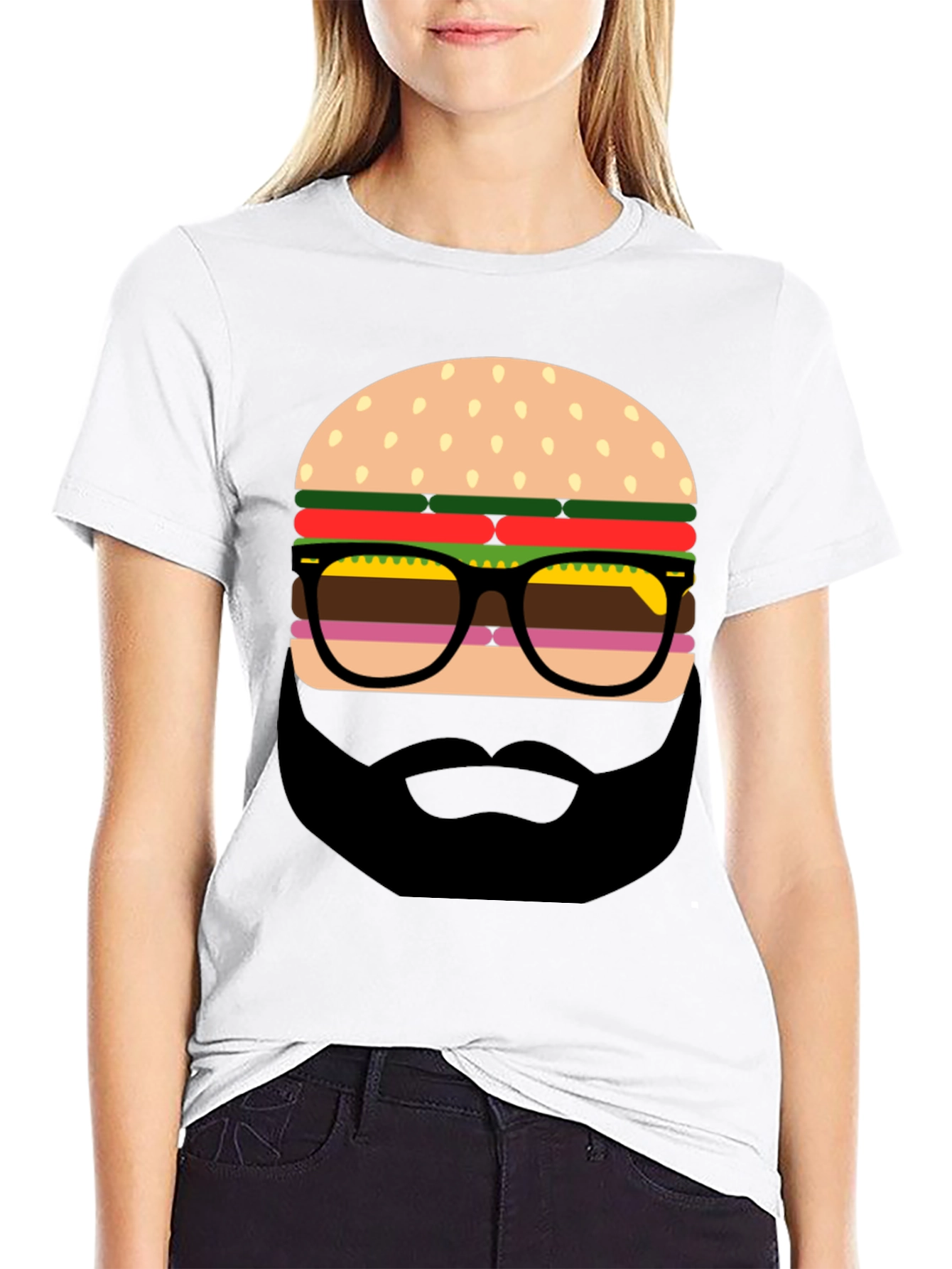 Burger Beard Graphic T-Shirt