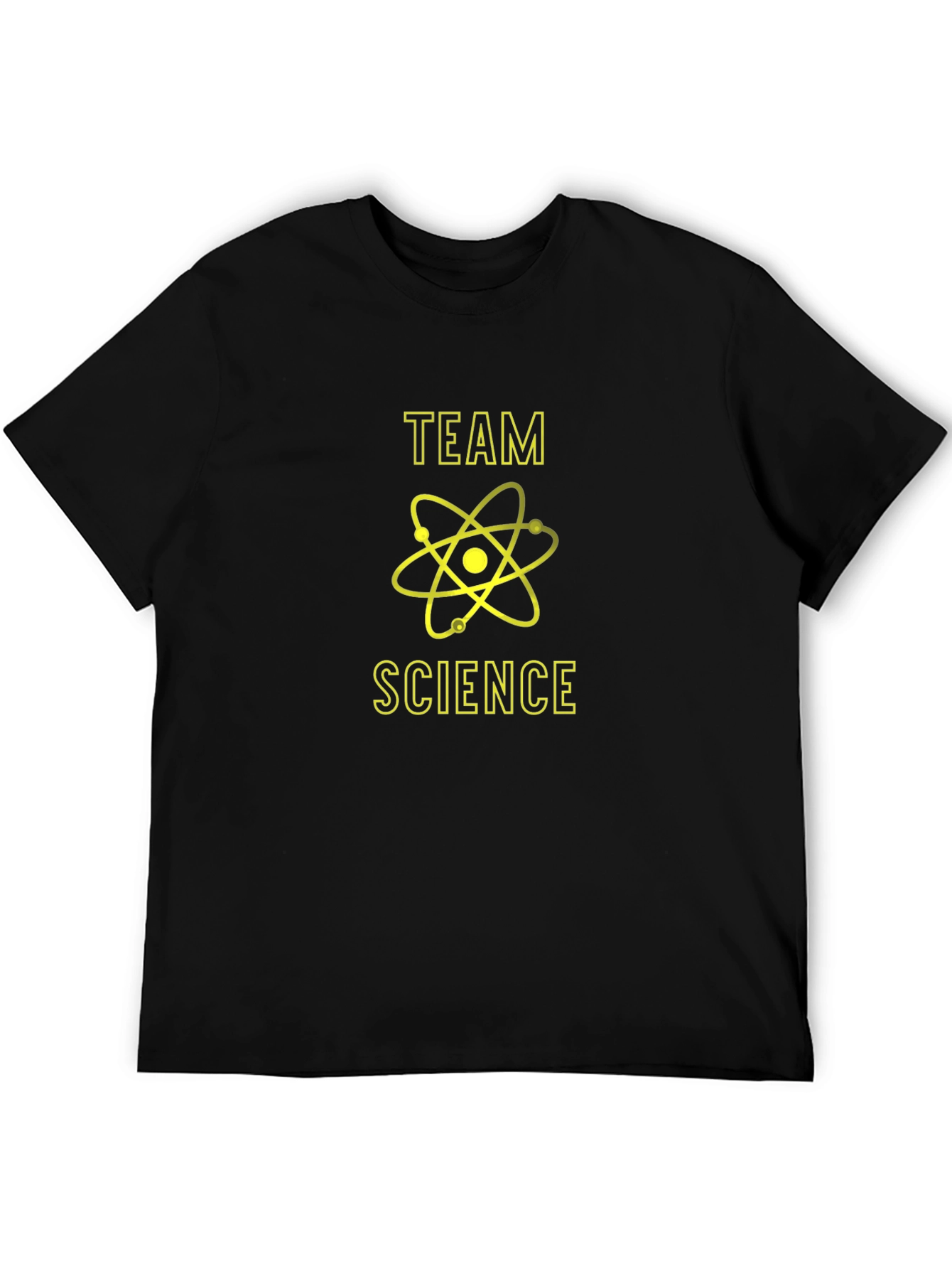 Team Science T-Shirt - Black Graphic Print