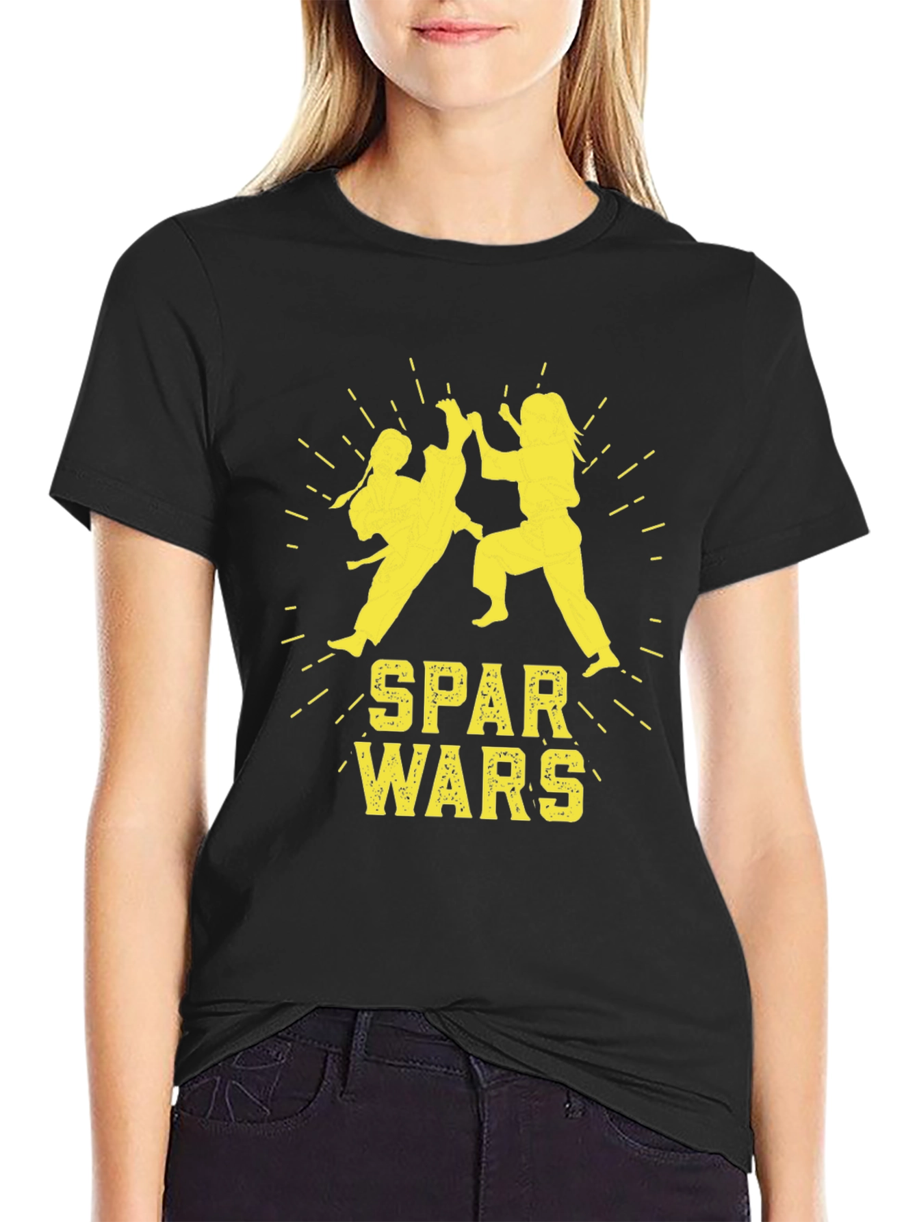 Spar Wars Black T-Shirt - Martial Arts Combat Tee
