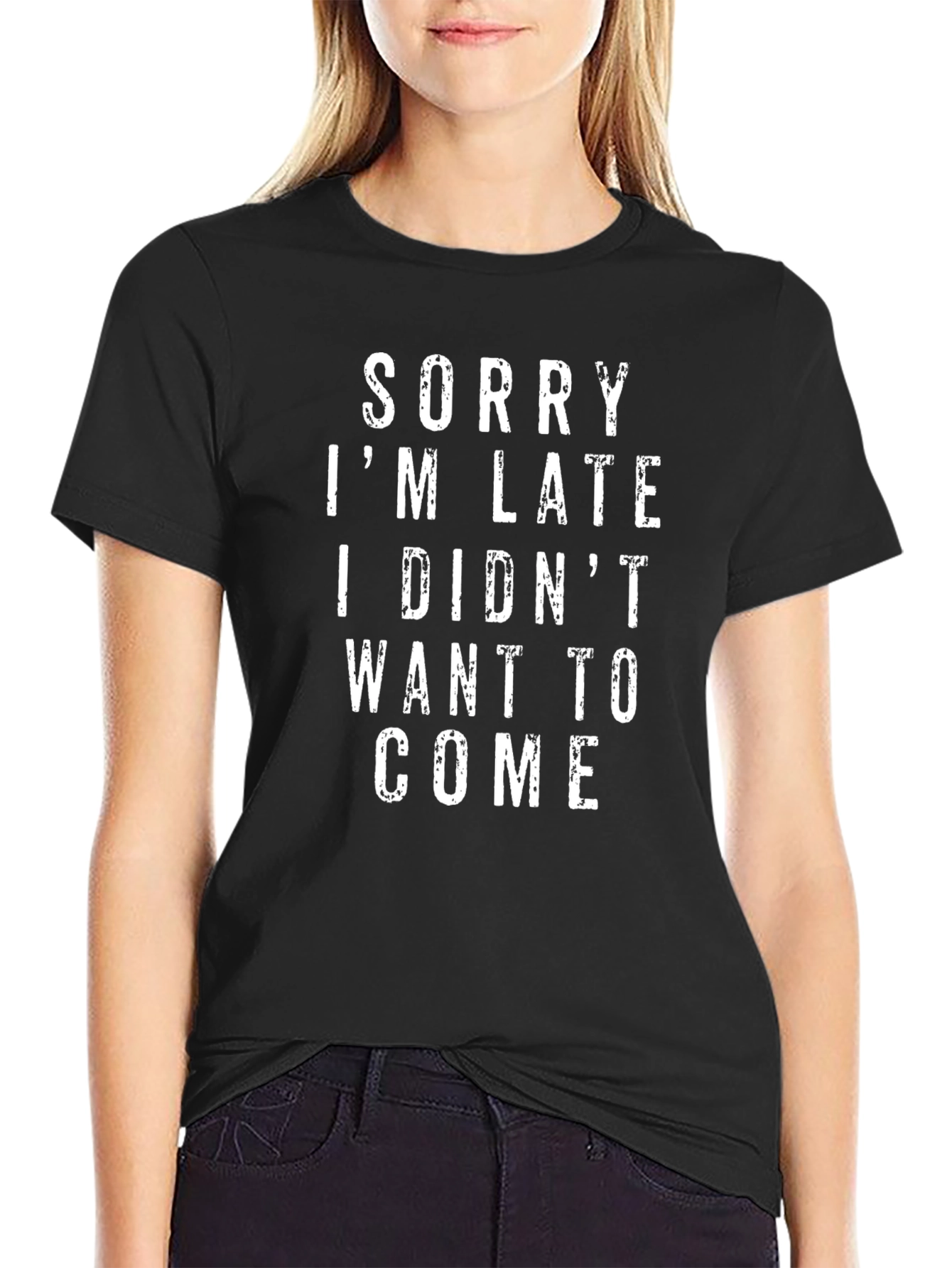 Funny Sorry Im Late Graphic Tee
