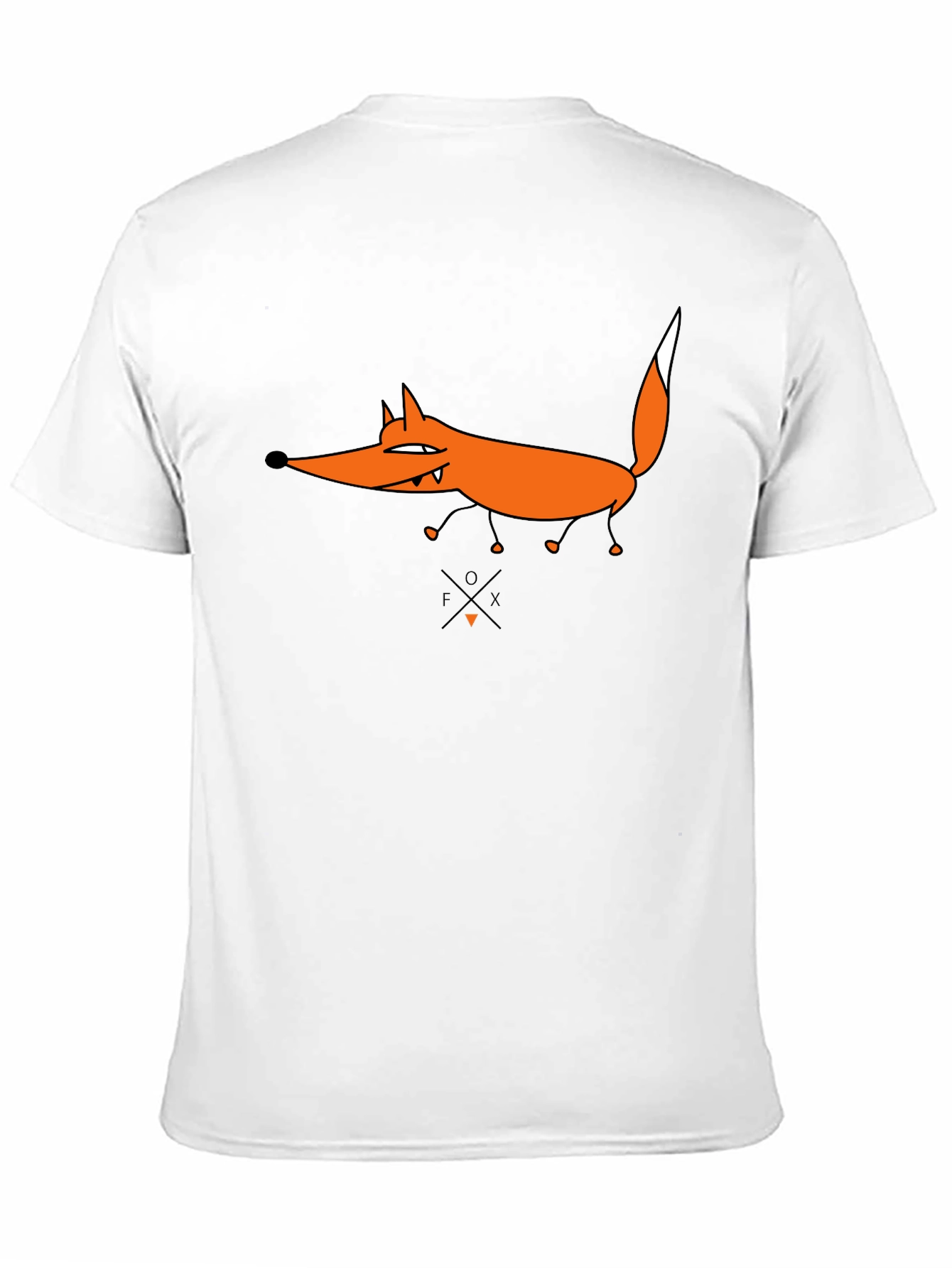Funny Fox Graphic Tee - Black Cotton T-Shirt