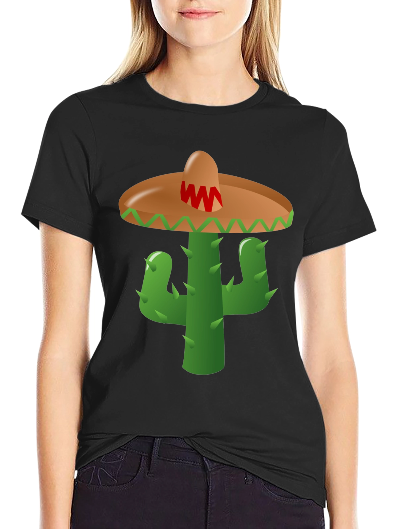 Cactus Sombrero Graphic T-Shirt