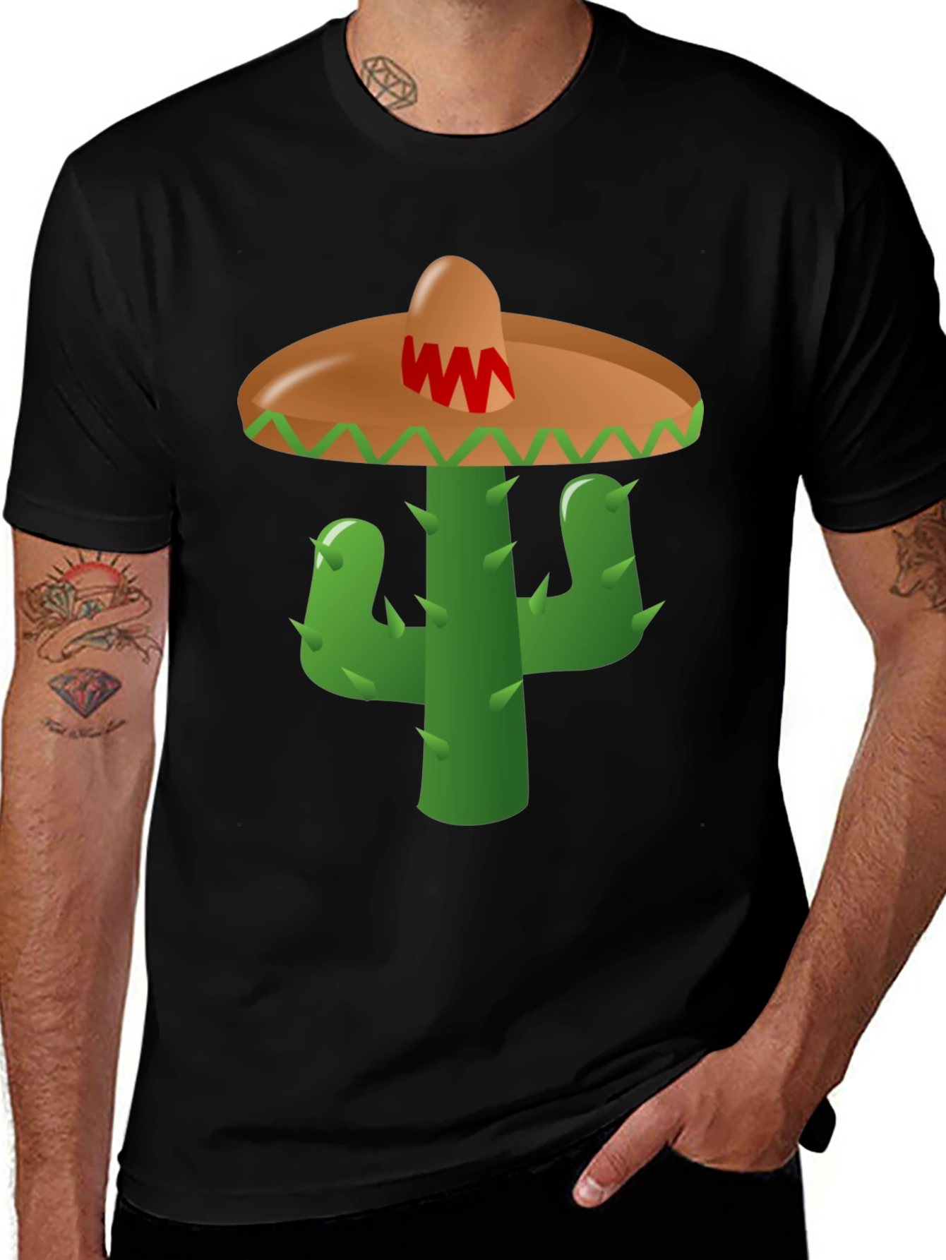 Cactus Sombrero Graphic T-Shirt