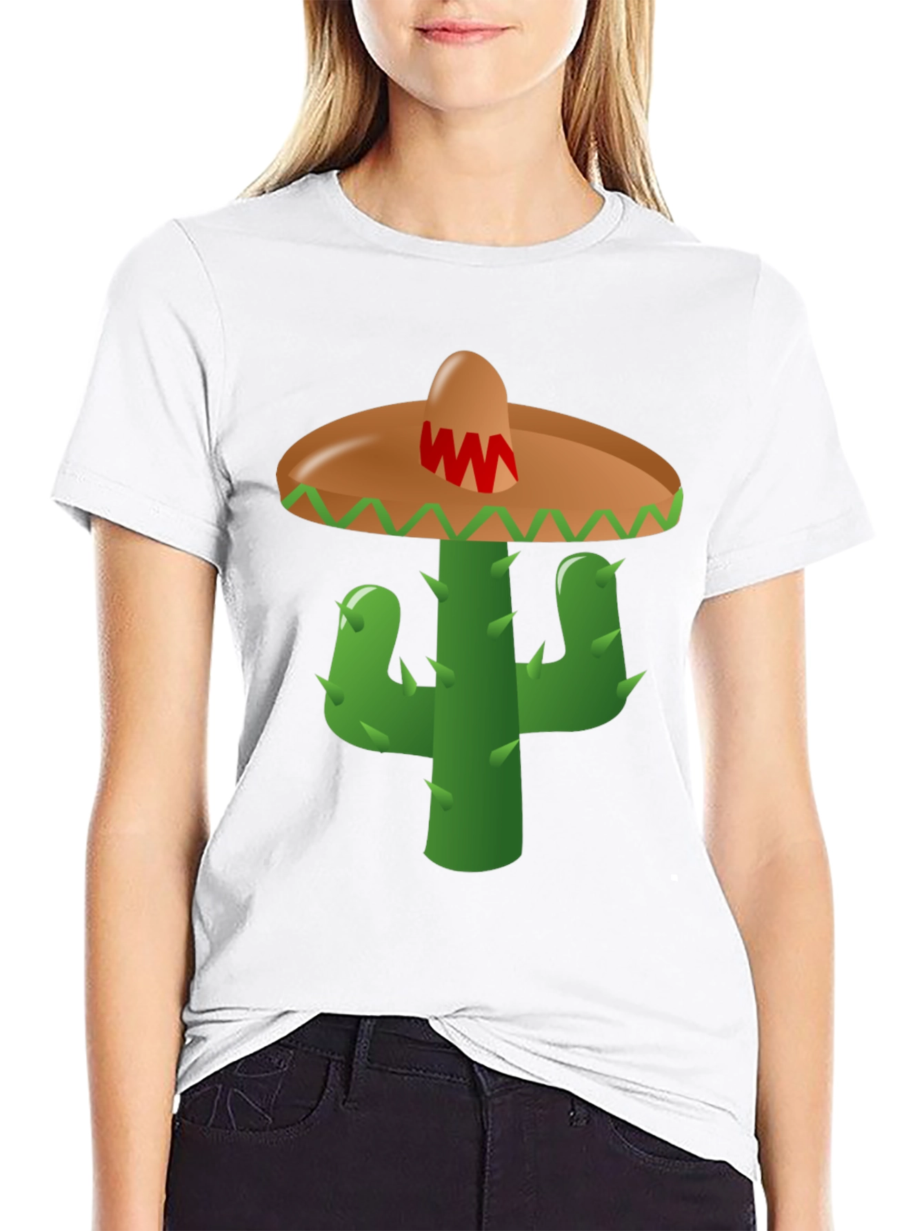 Cactus Sombrero Graphic T-Shirt