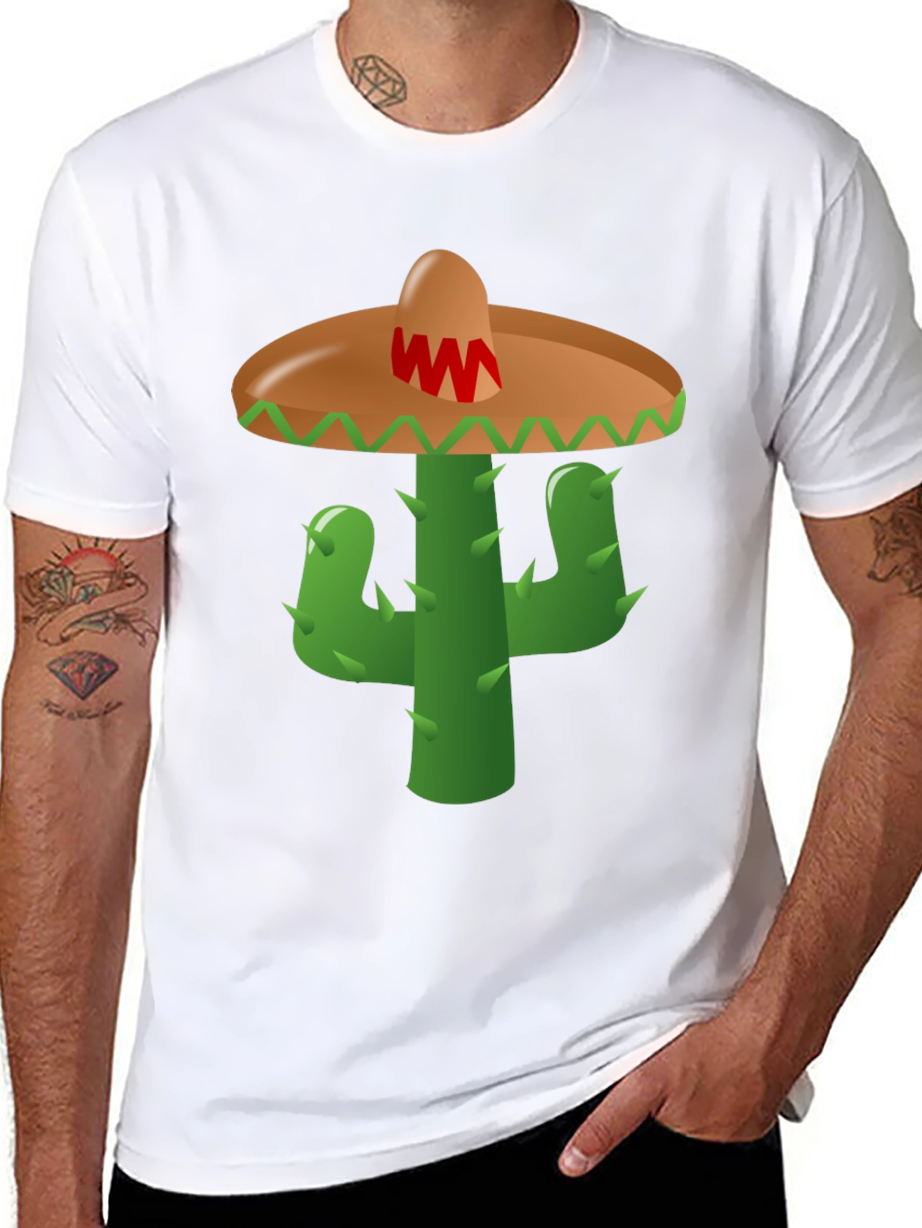 Cactus Sombrero Graphic T-Shirt