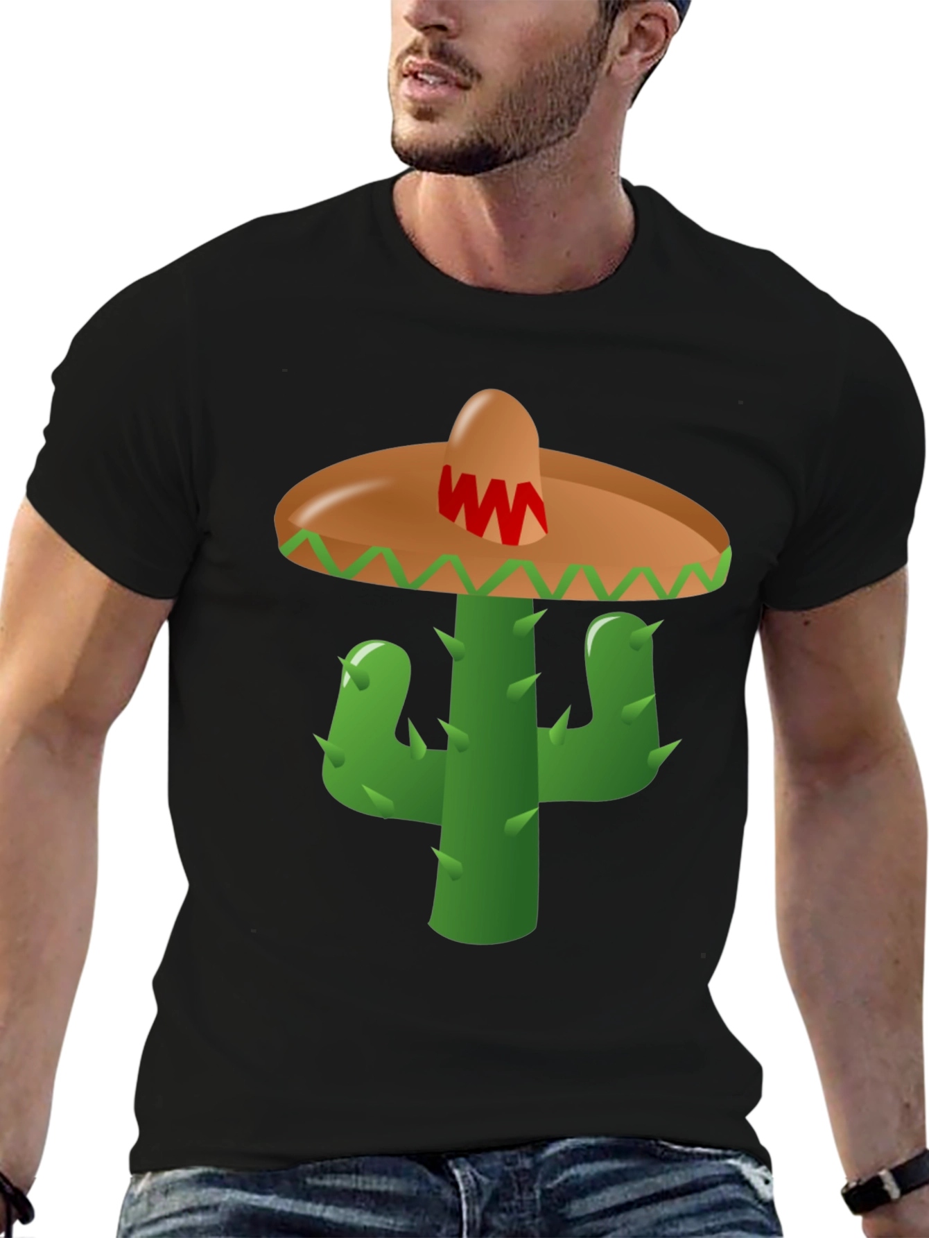 Cactus Sombrero Graphic T-Shirt