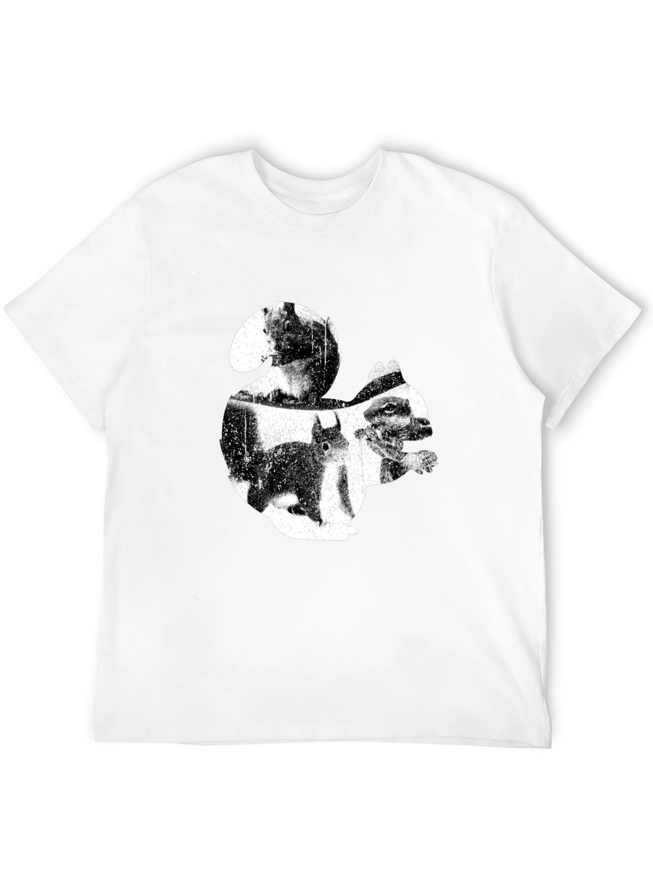 Squirrel Graphic T-Shirt - Black Cotton Tee