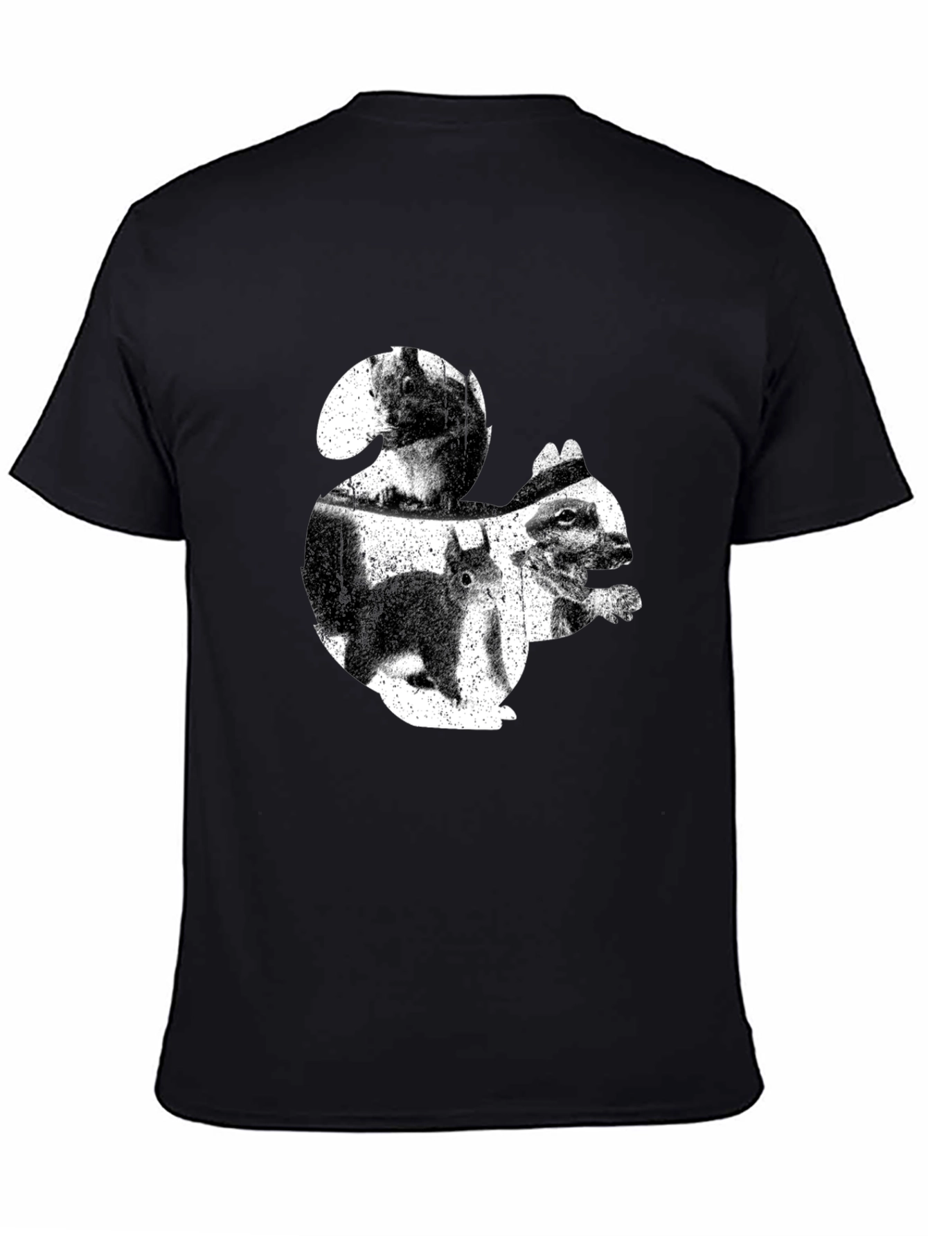 Squirrel Graphic T-Shirt - Black Cotton Tee