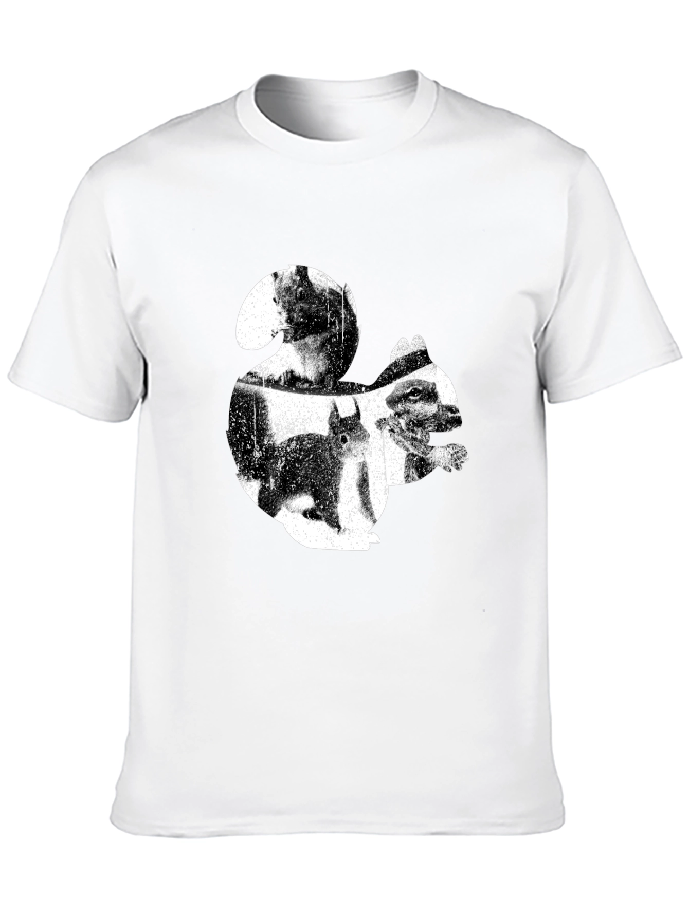 Squirrel Graphic T-Shirt - Black Cotton Tee