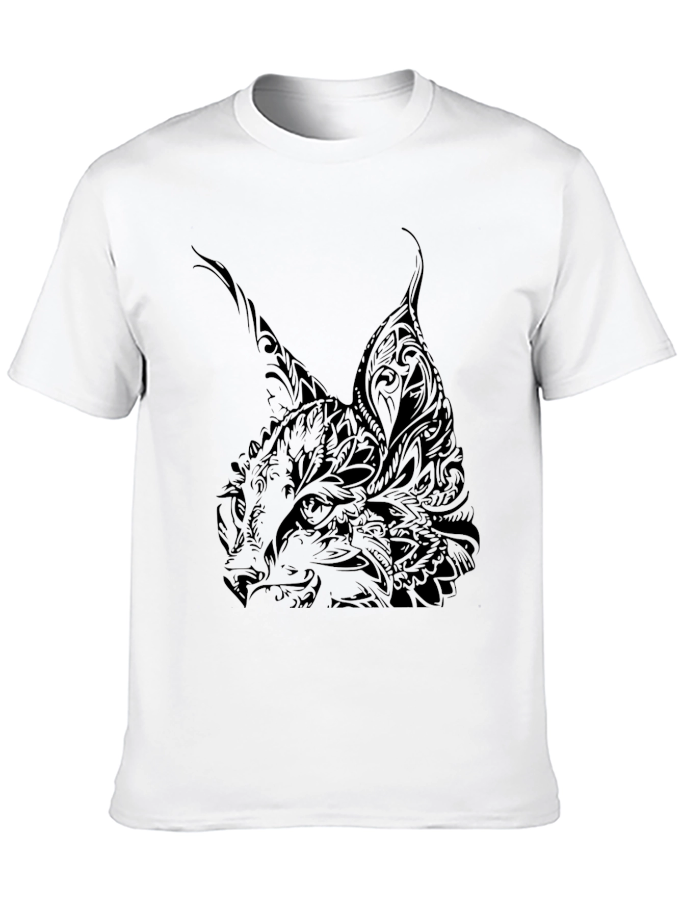 Mens Black Lynx Graphic T-Shirt
