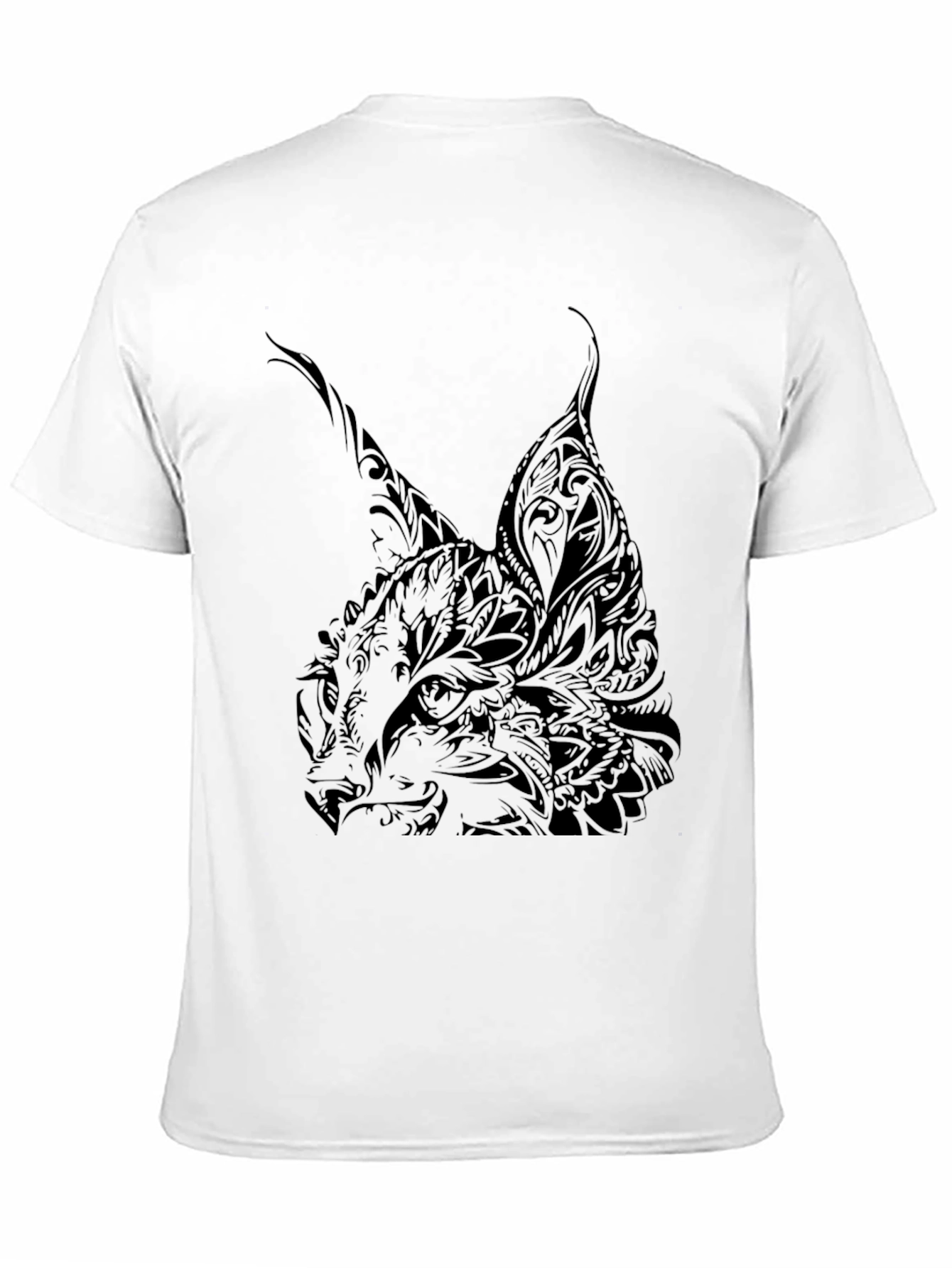 Mens Black Lynx Graphic T-Shirt