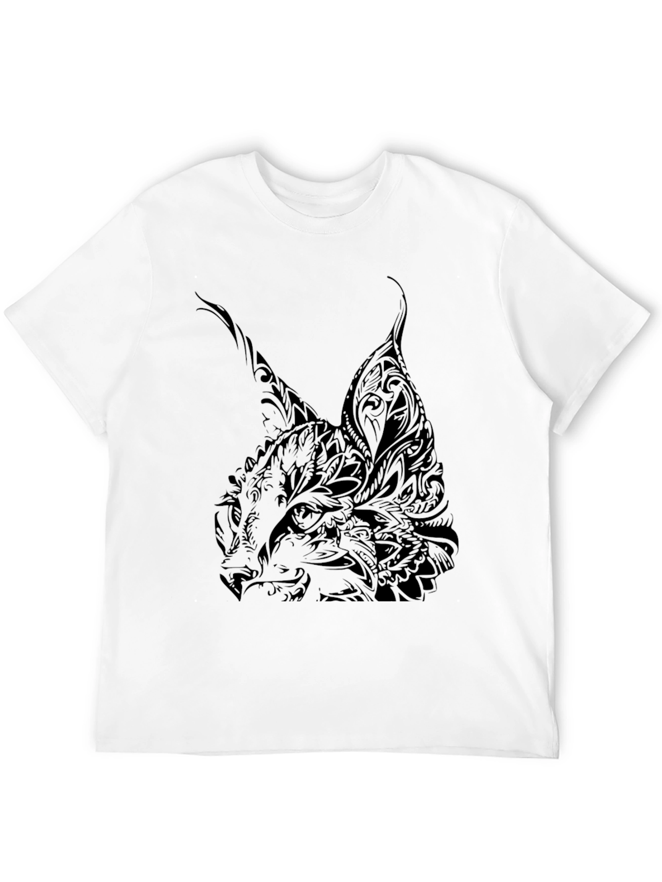 Mens Black Lynx Graphic T-Shirt