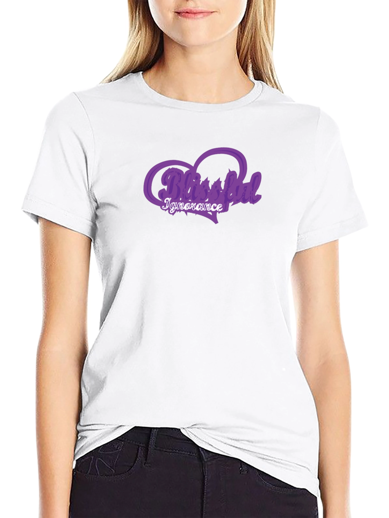Blissful Ignorance Purple Graphic T-Shirt