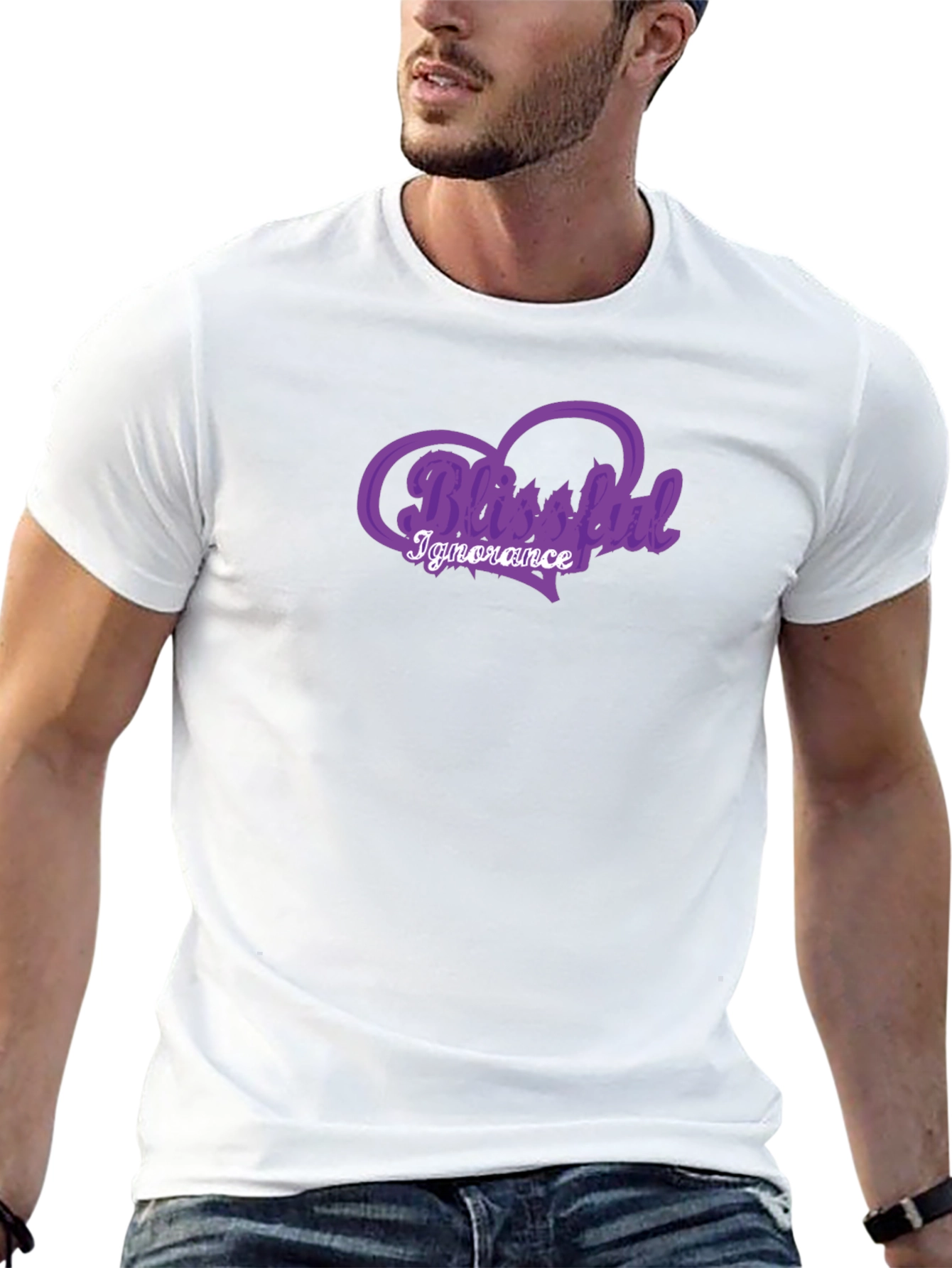 Blissful Ignorance Purple Graphic T-Shirt