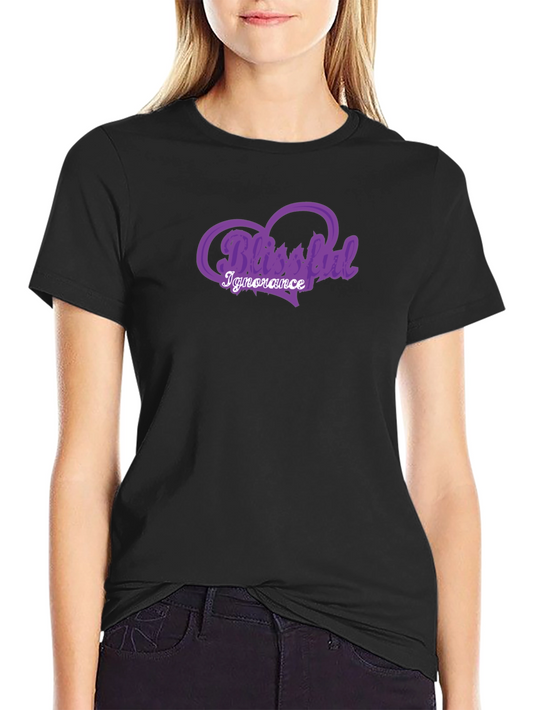 Blissful Ignorance Purple Graphic T-Shirt