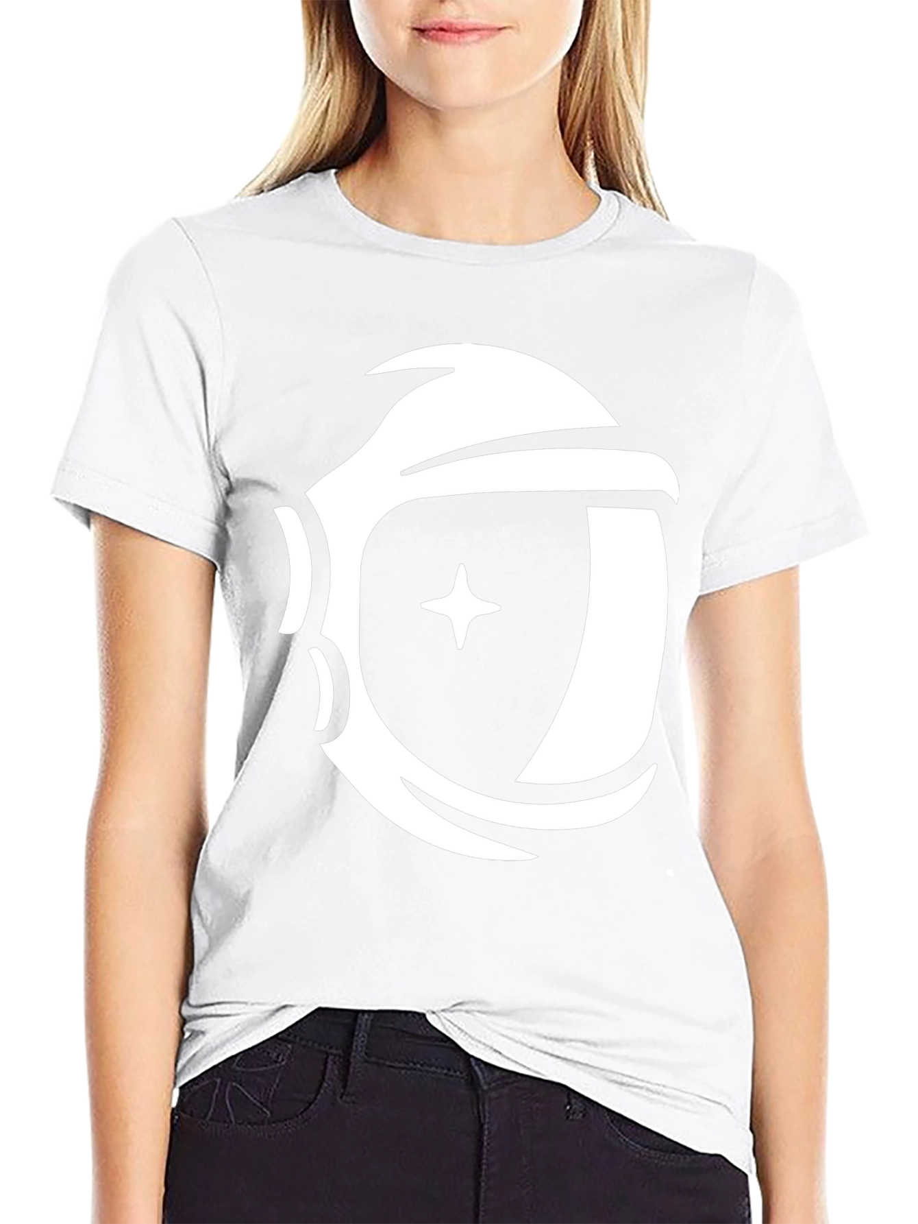 Astronaut Helmet Graphic Black T-Shirt