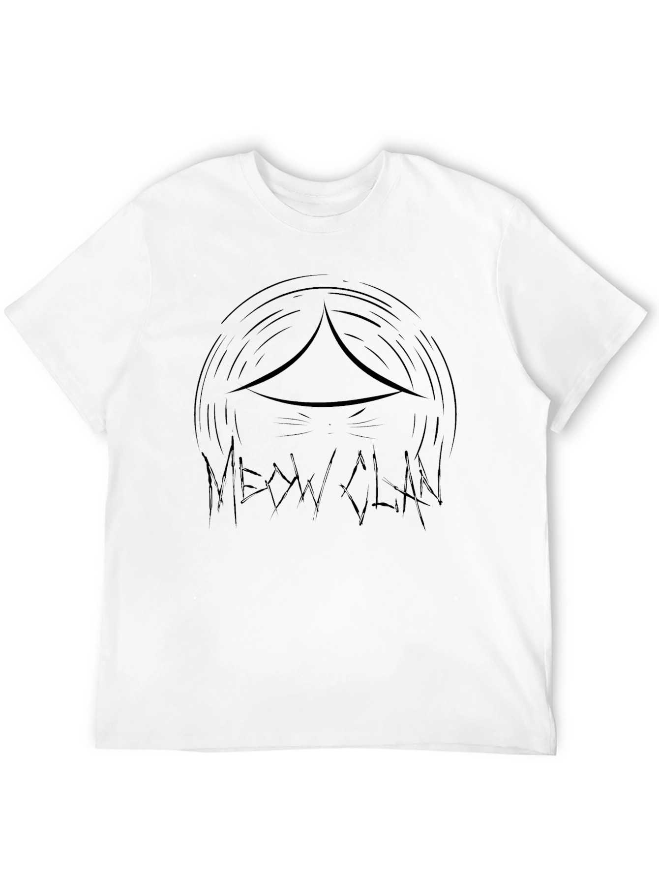 Meow Clan Black Graphic T-Shirt - Mens
