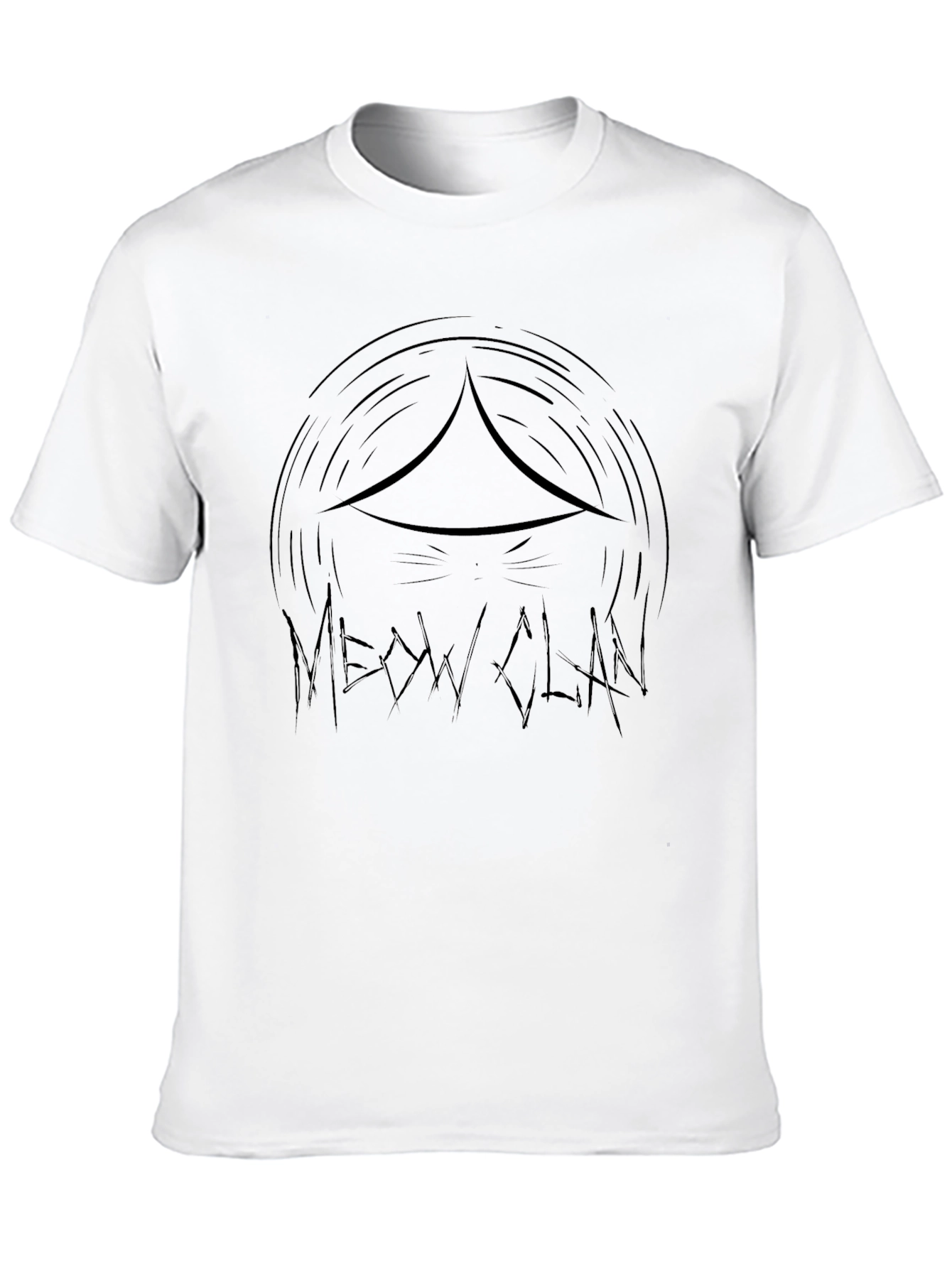 Meow Clan Black Graphic T-Shirt - Mens