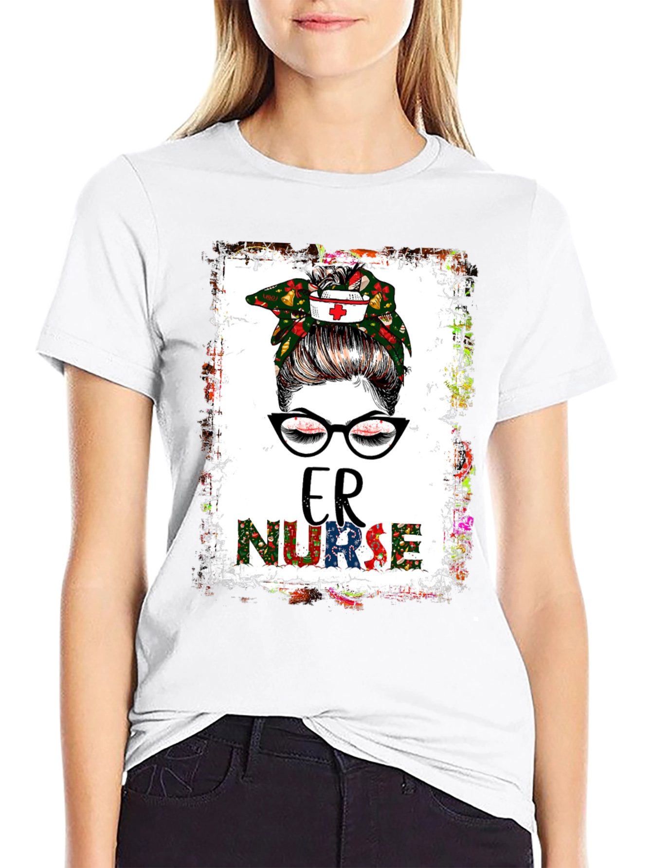 ER Nurse Messy Bun T-Shirt