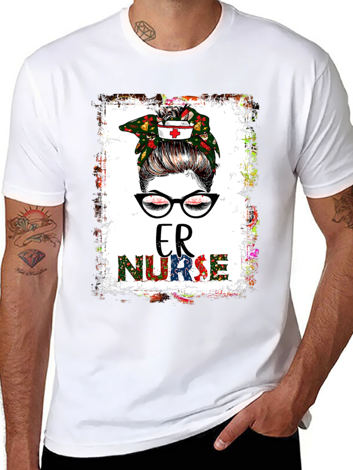 ER Nurse Messy Bun T-Shirt