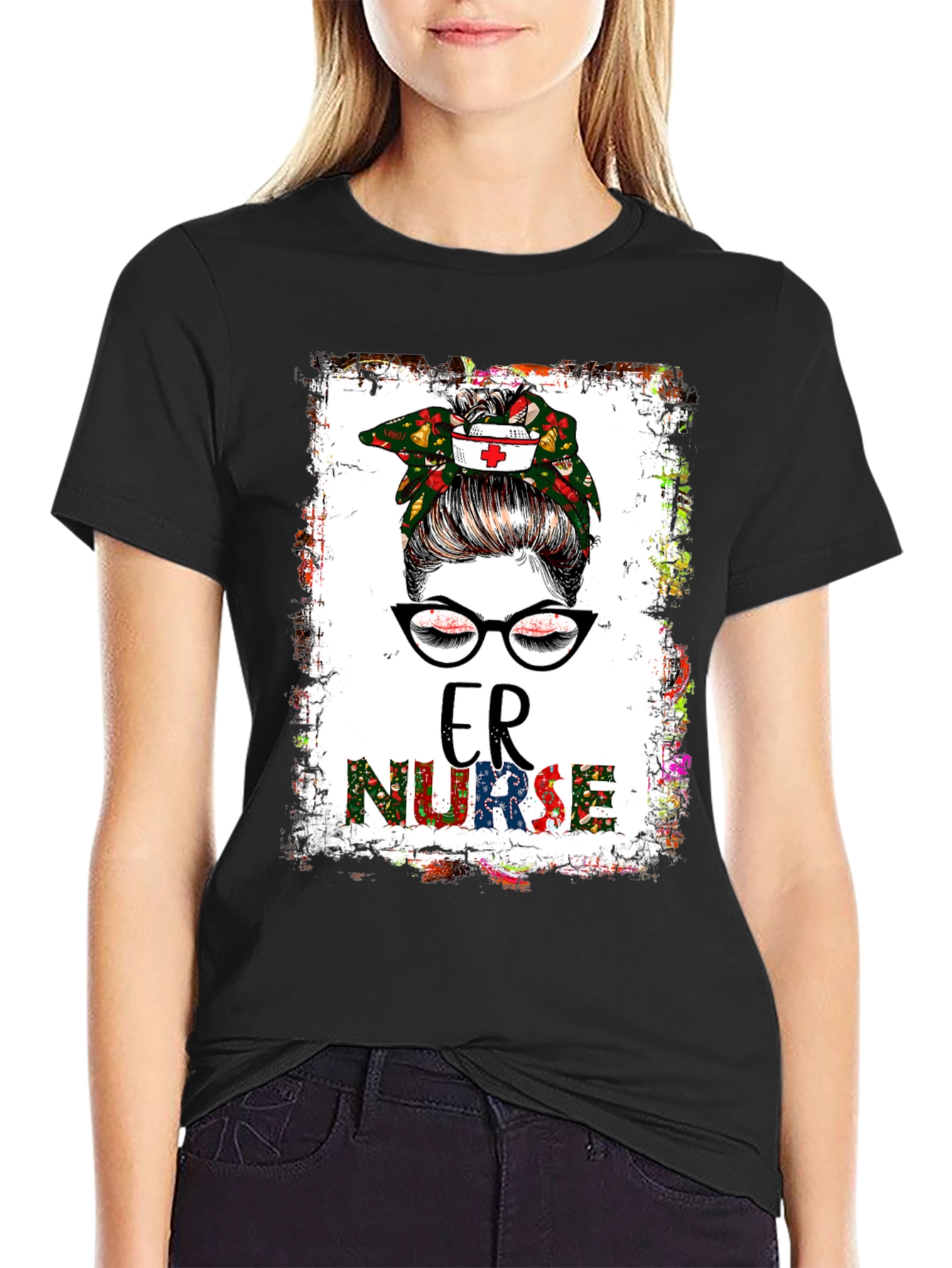 ER Nurse Messy Bun T-Shirt