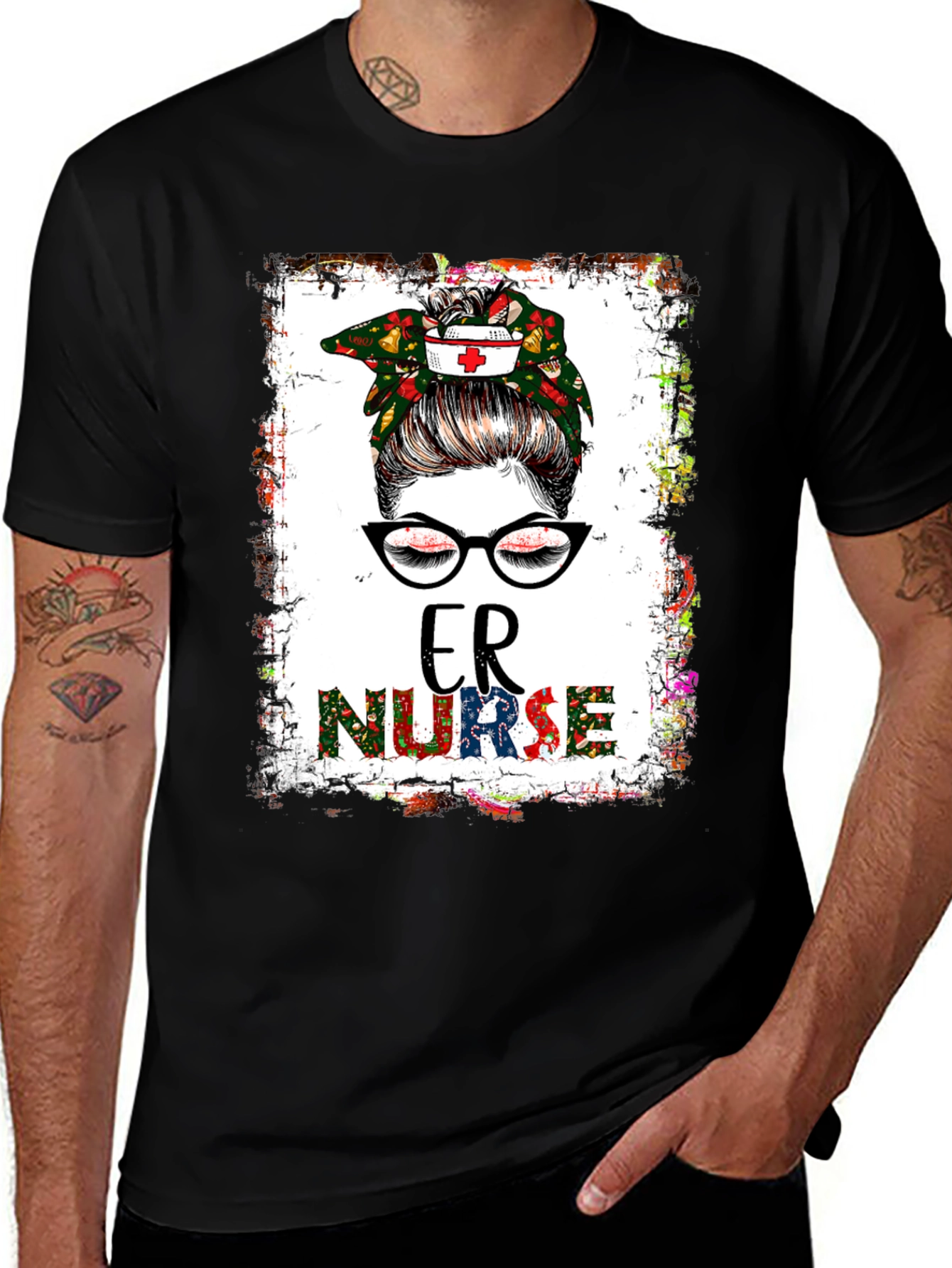 ER Nurse Messy Bun T-Shirt