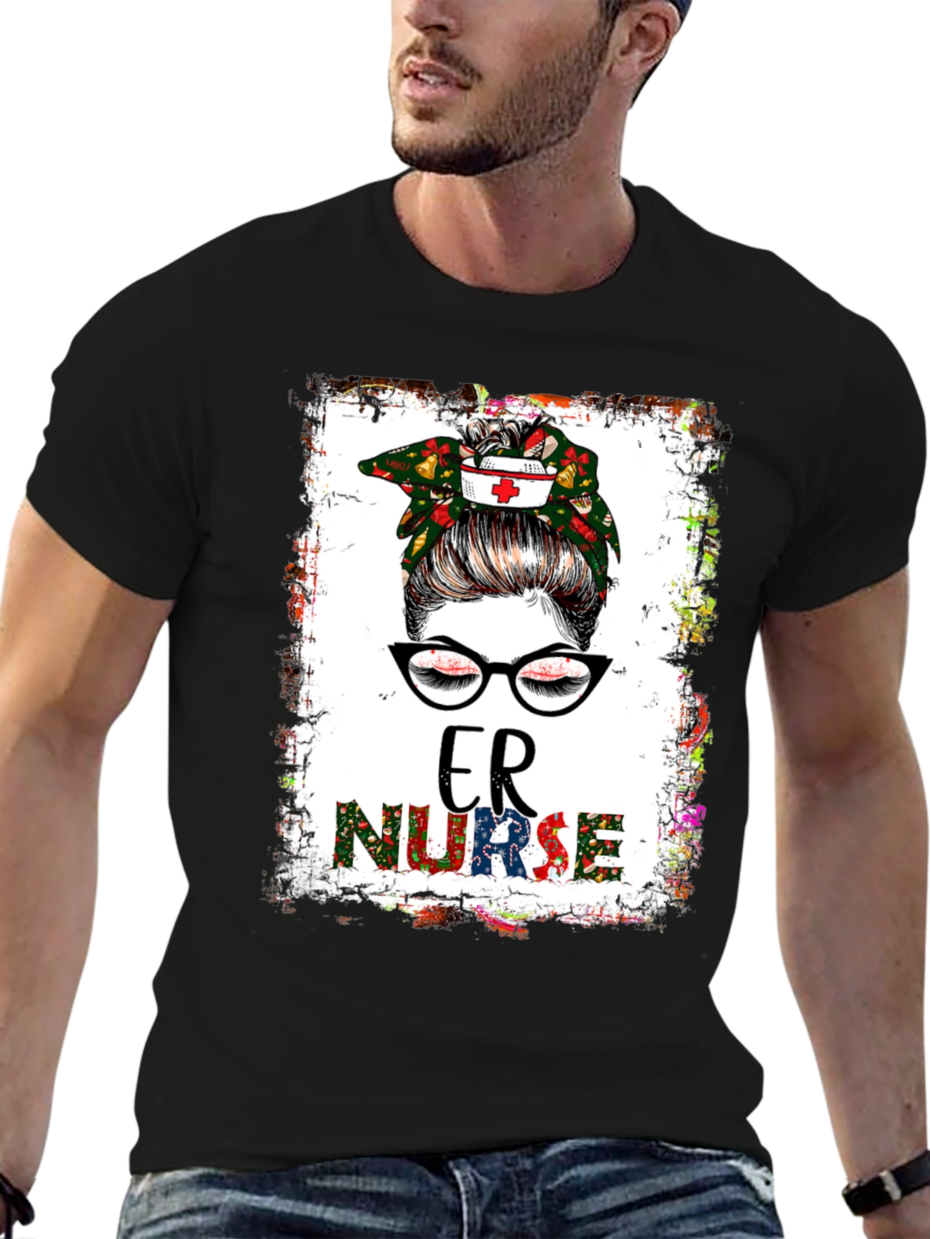 ER Nurse Messy Bun T-Shirt