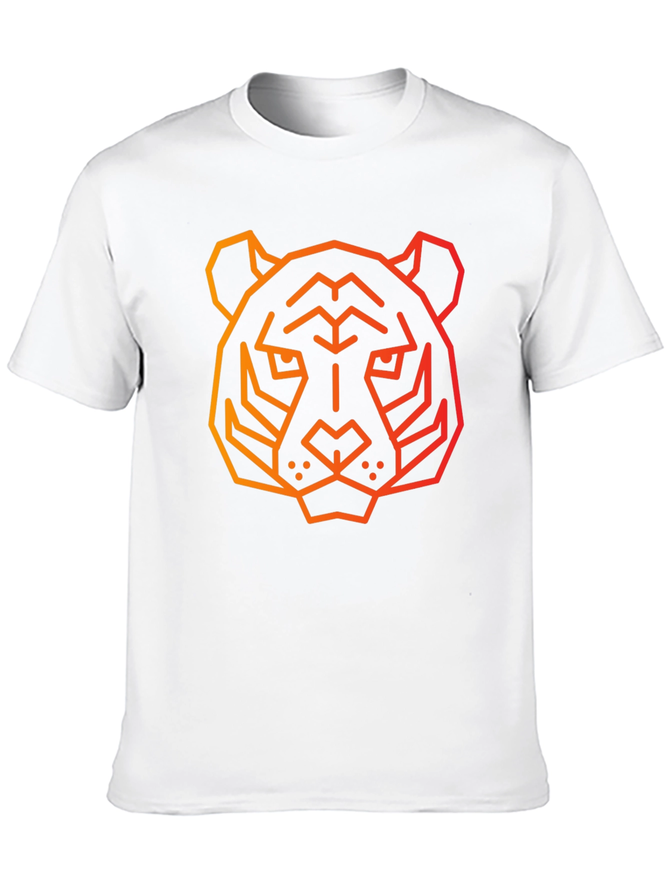 Geometric Tiger Graphic Tee - Black
